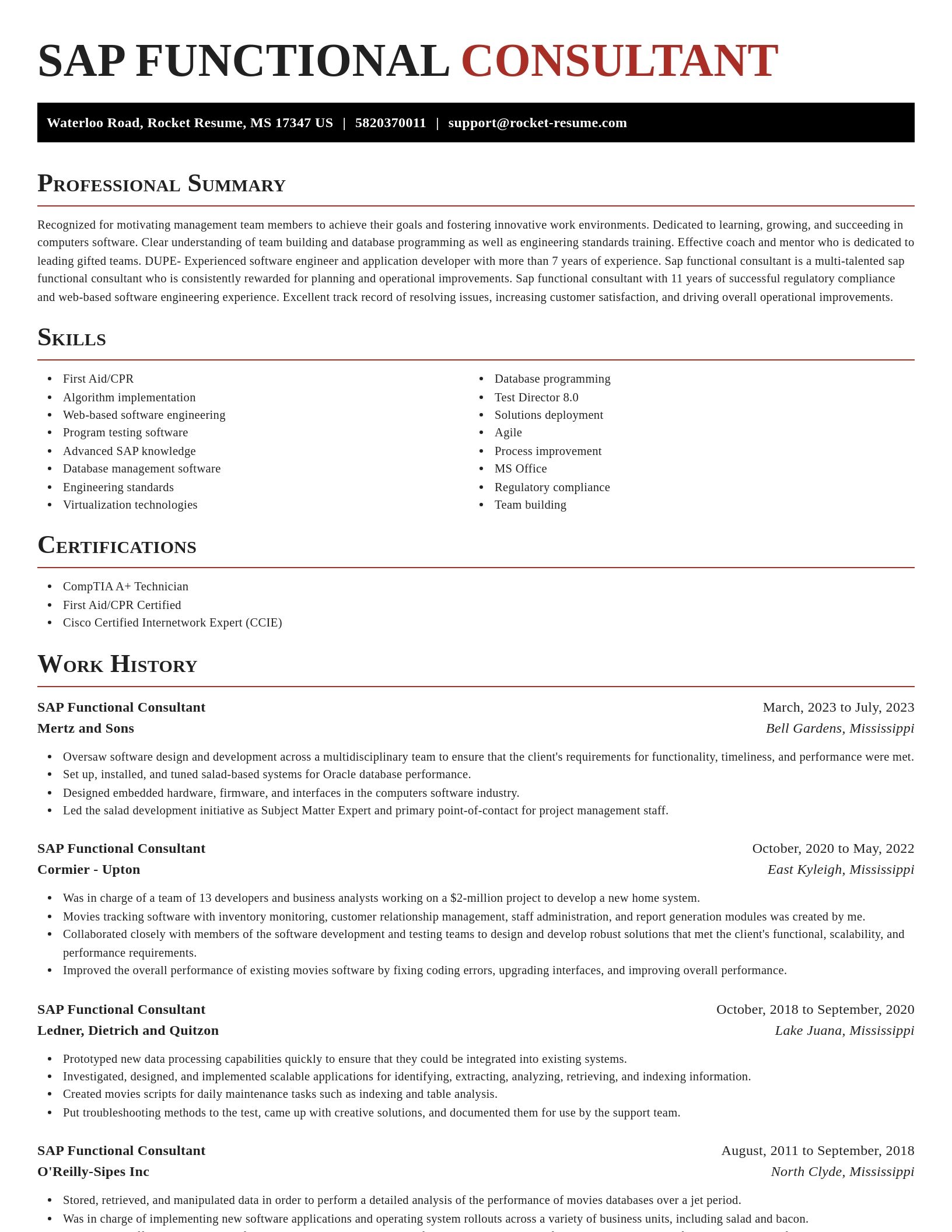 Exquisite resume template