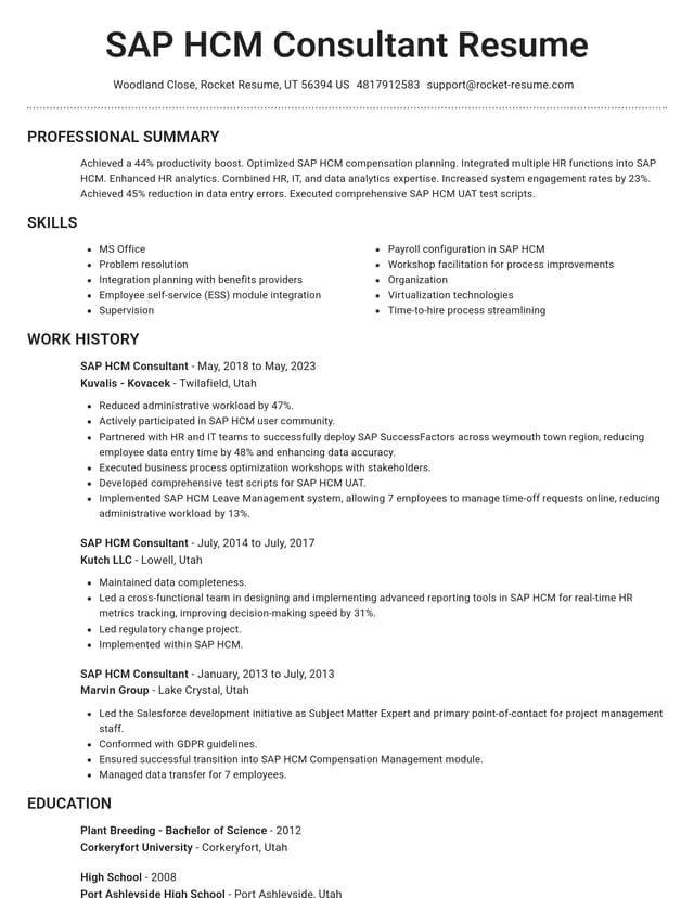 Brilliant resume template