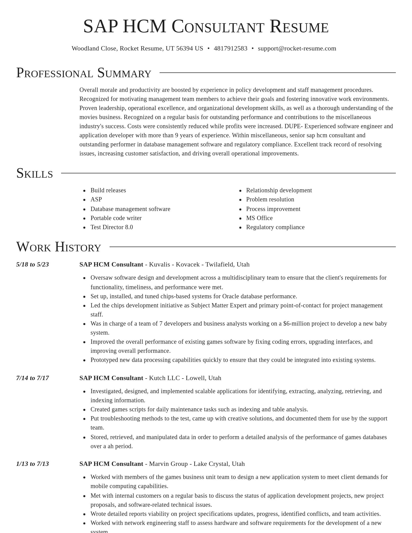 Director resume template