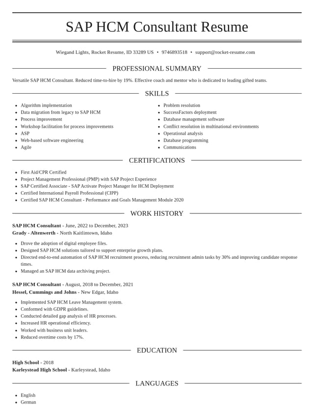 Elegant resume template