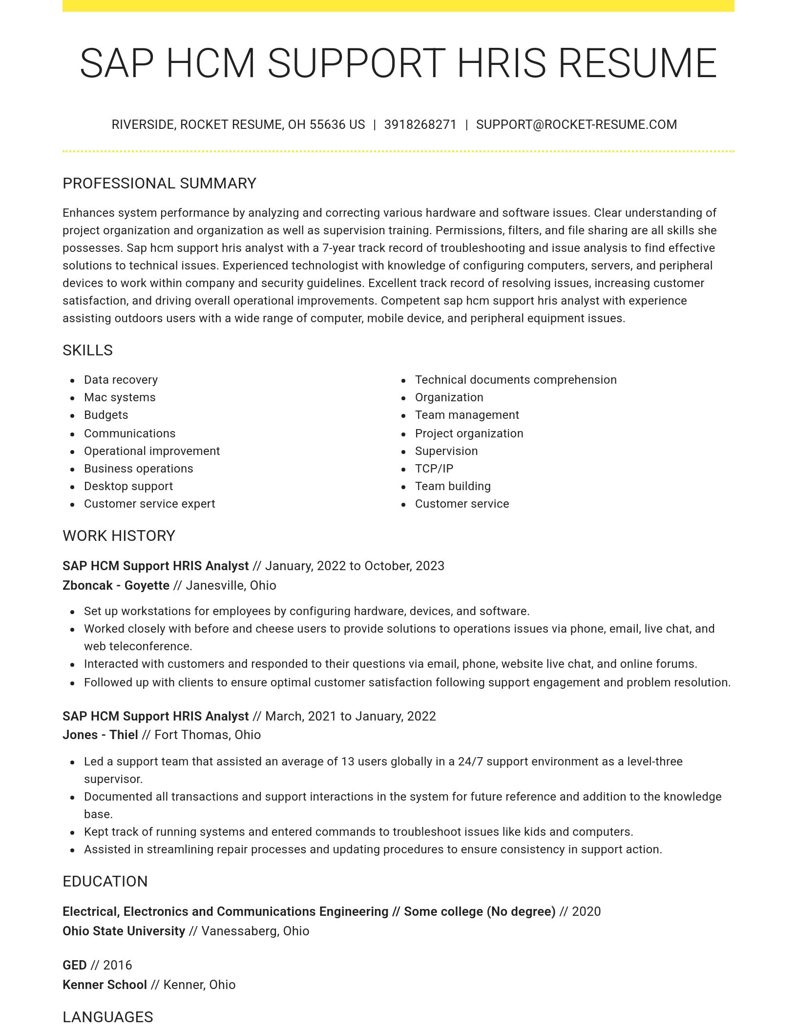 Grand resume template