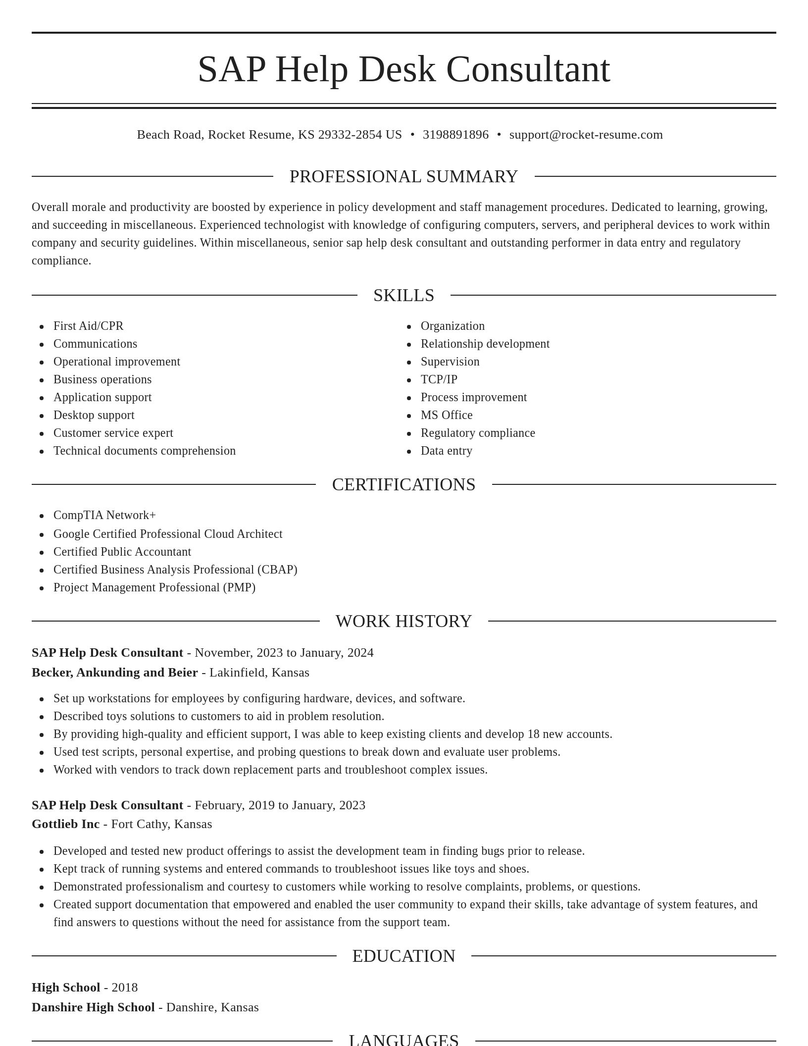 Elegant resume template