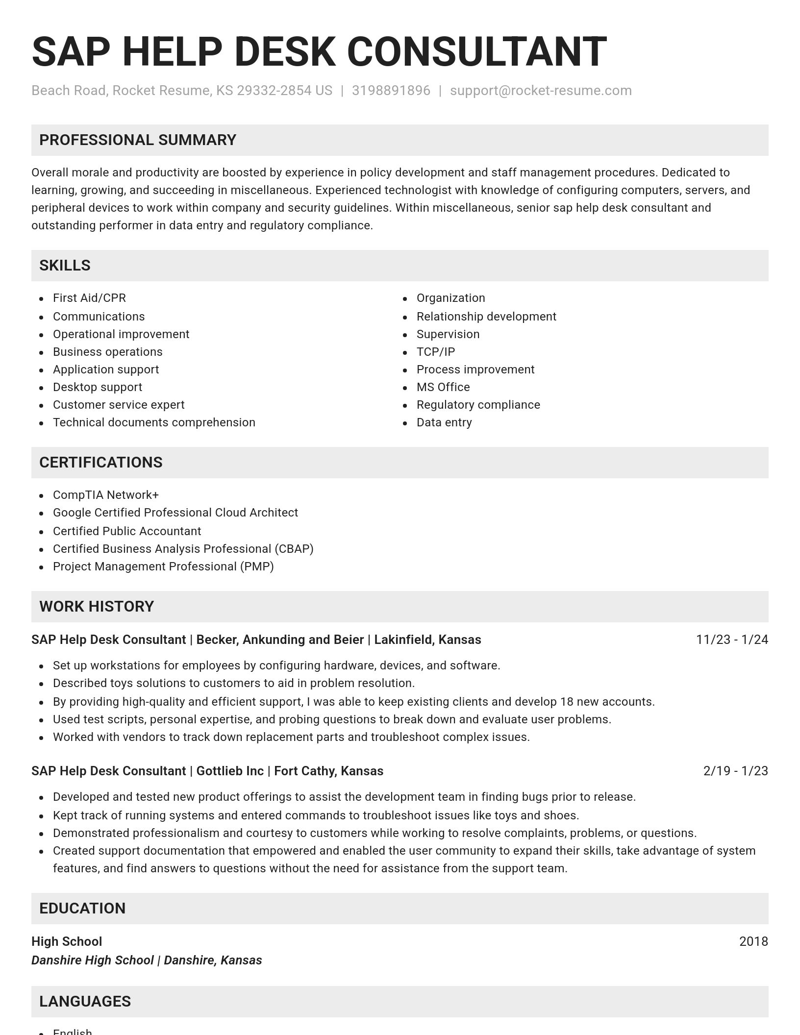 Genius resume template