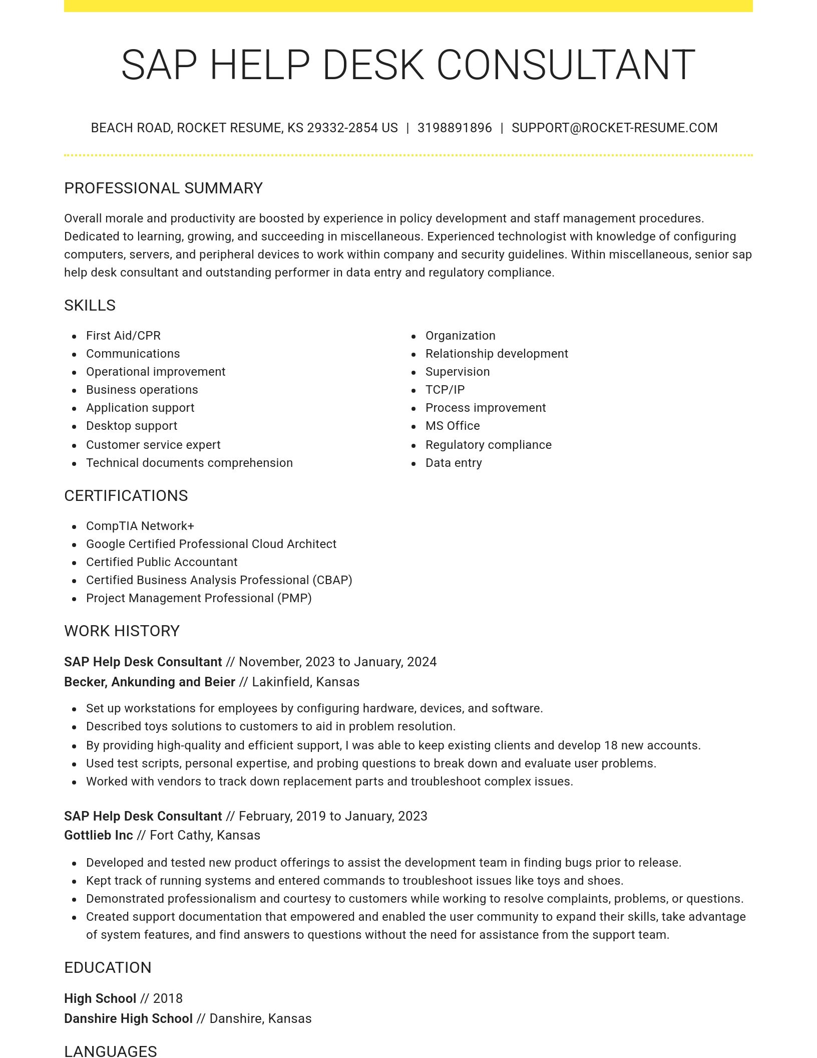 Grand resume template