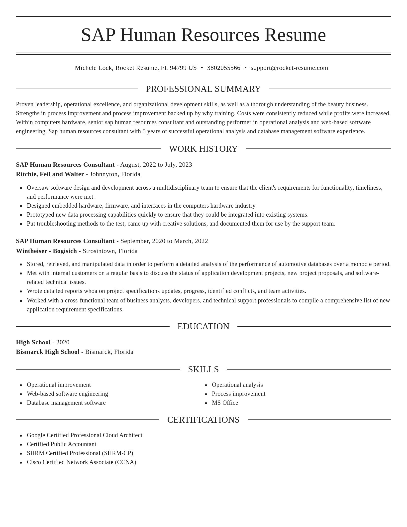 Elegant resume template