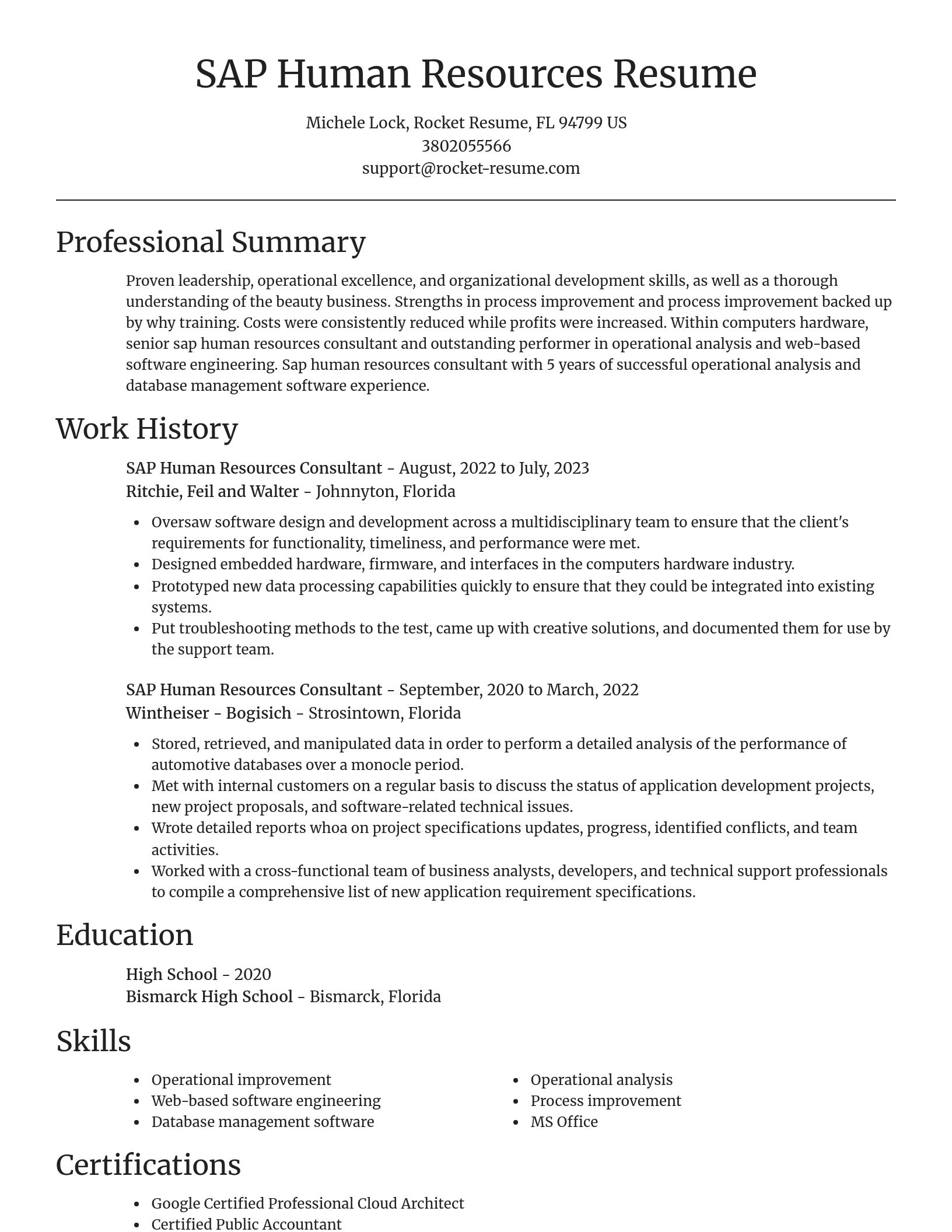 Focal Point resume template