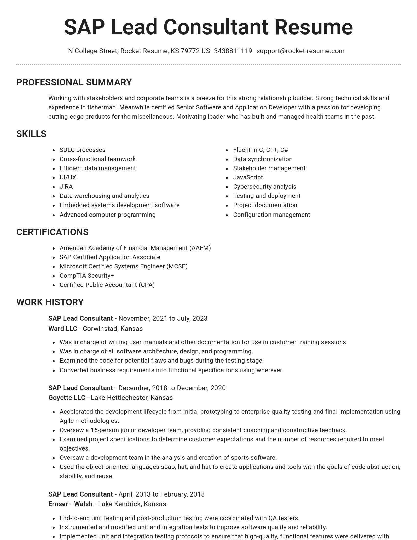 Brilliant resume template