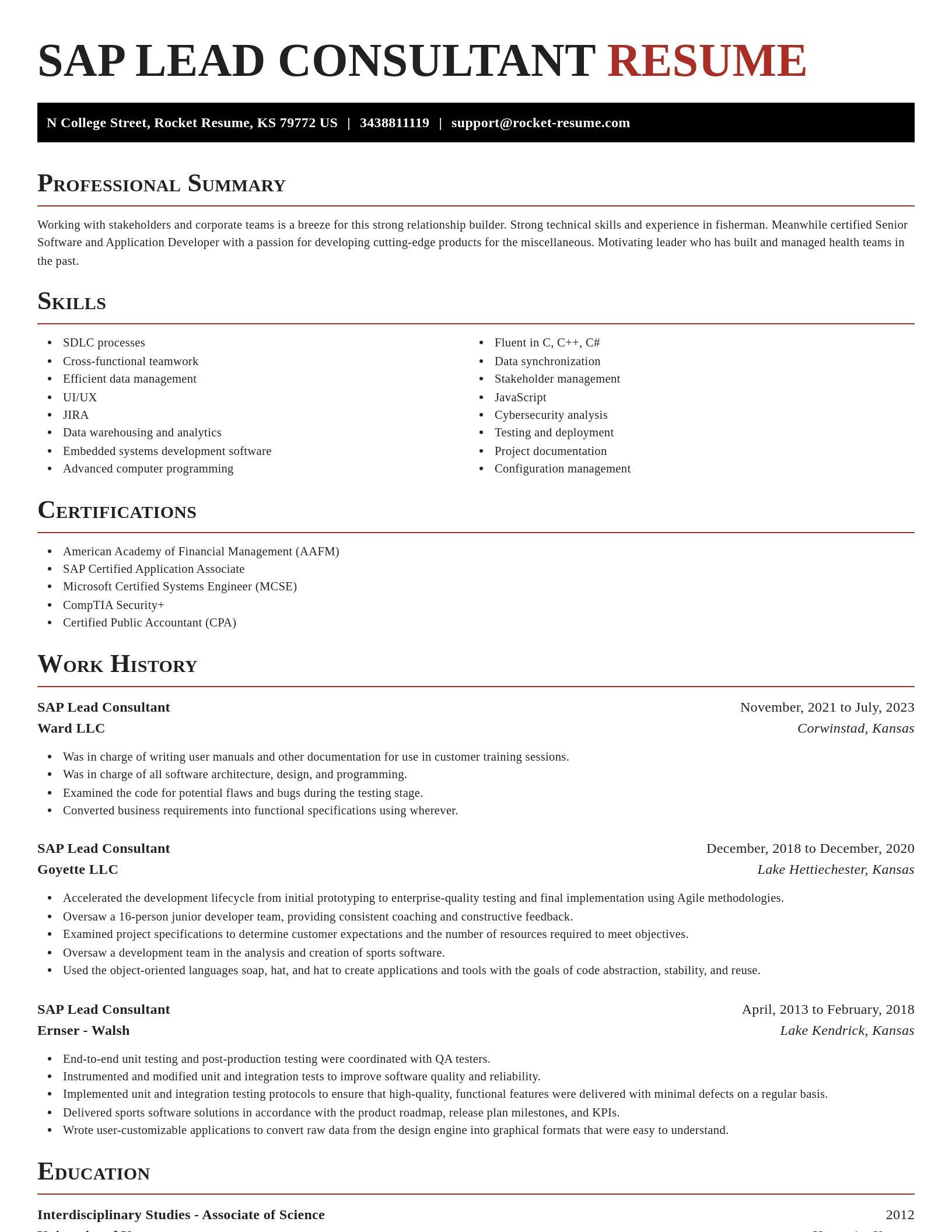 Exquisite resume template