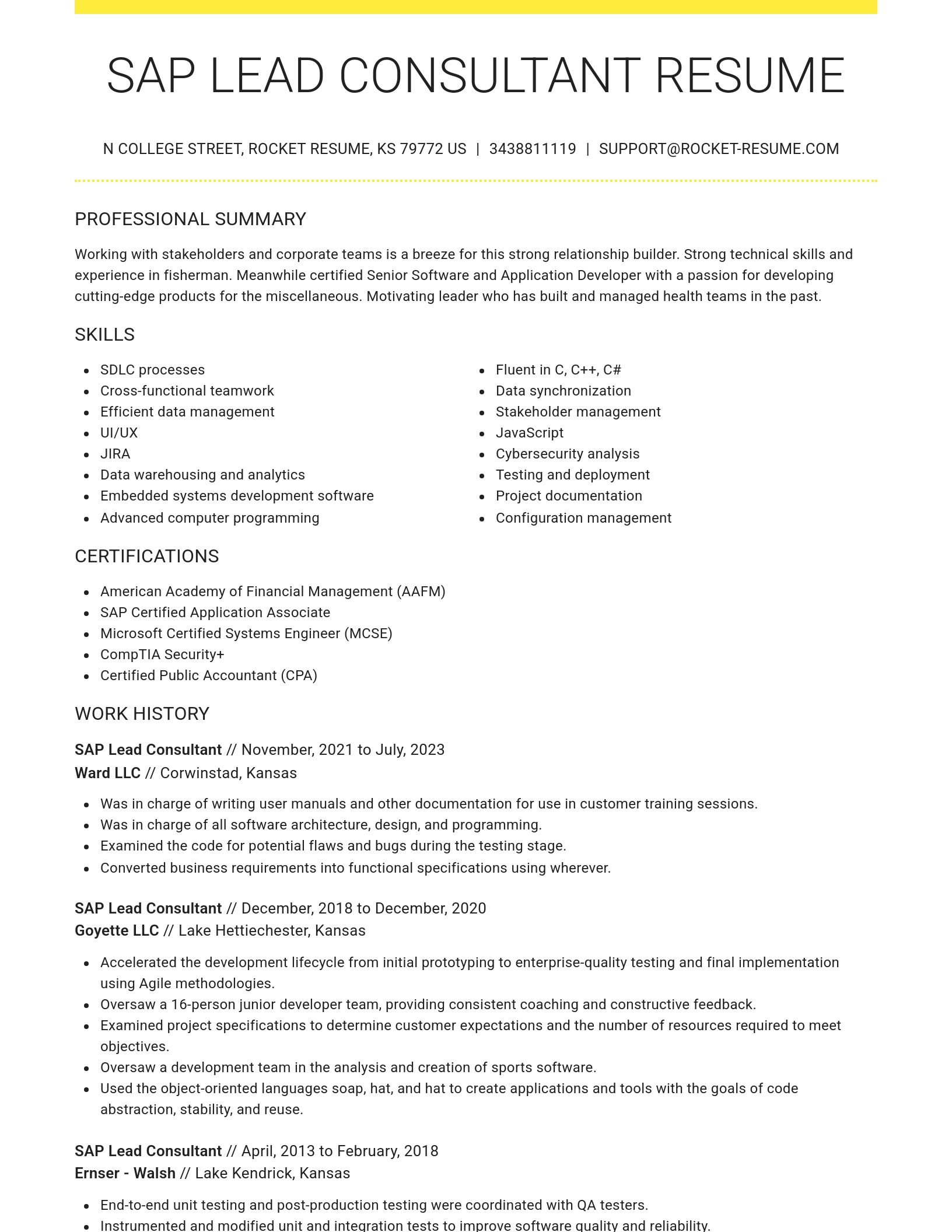 Grand resume template