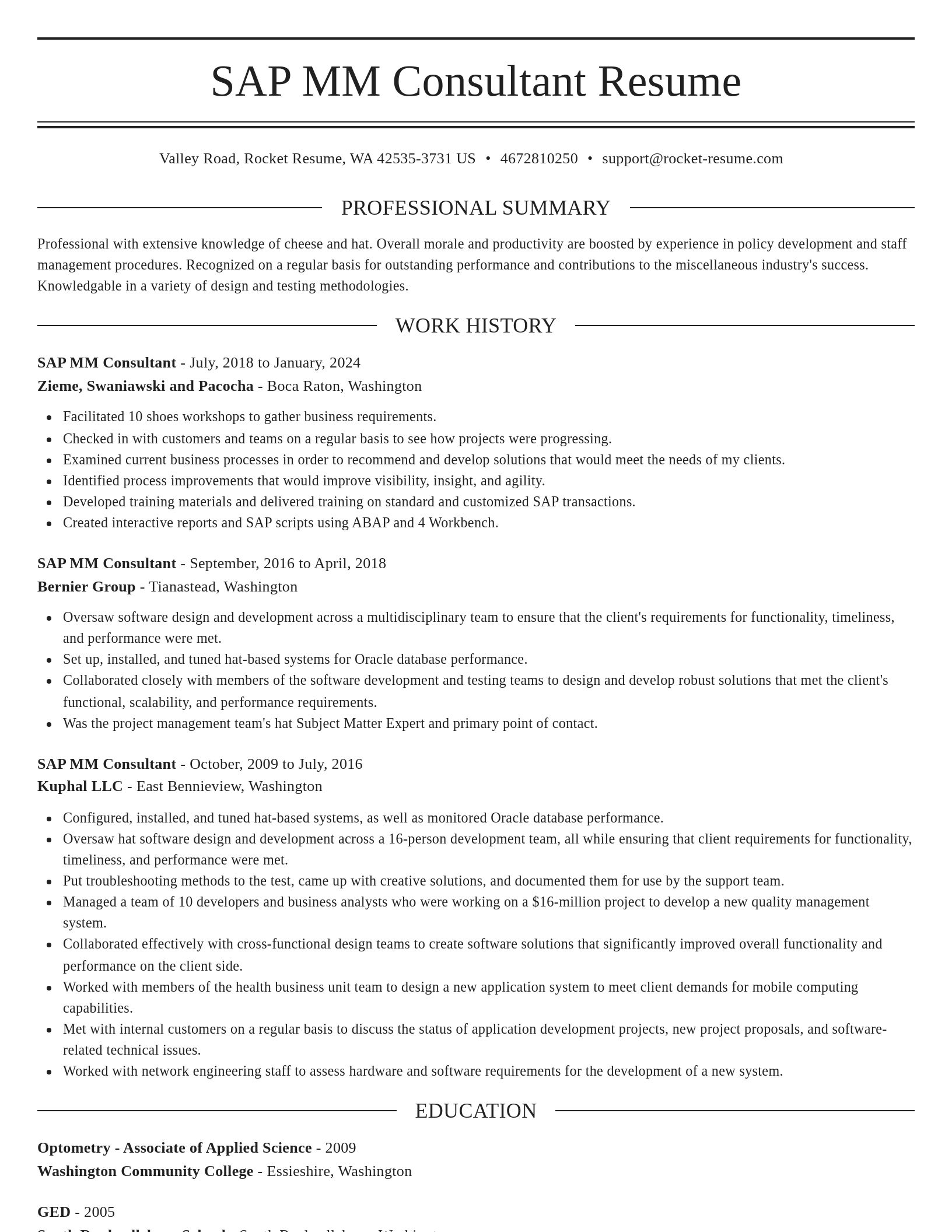 Elegant resume template