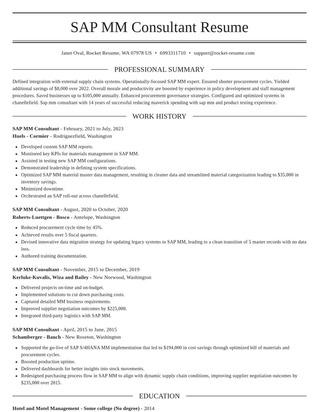 Elegant resume template