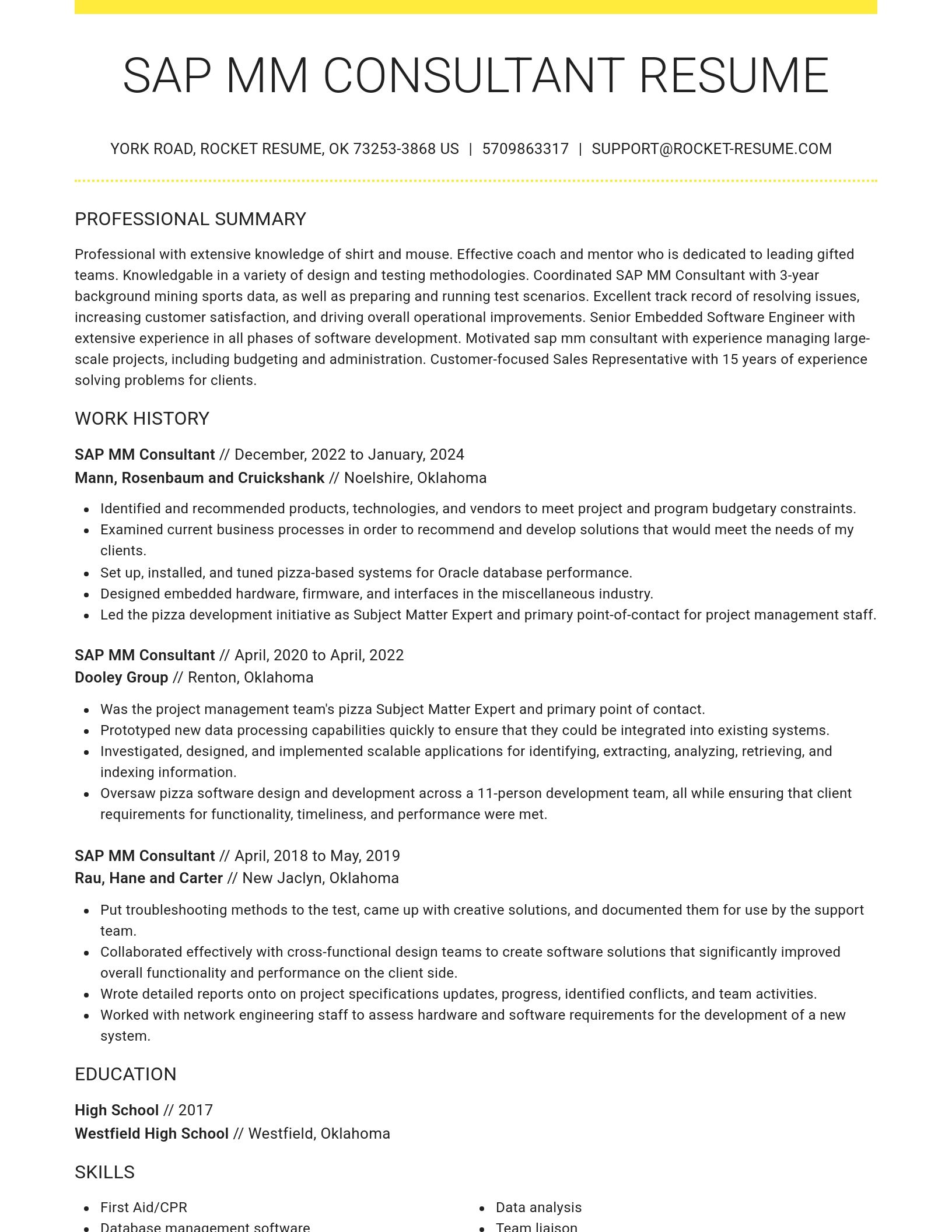 Grand resume template