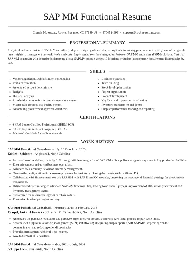 Elegant resume template