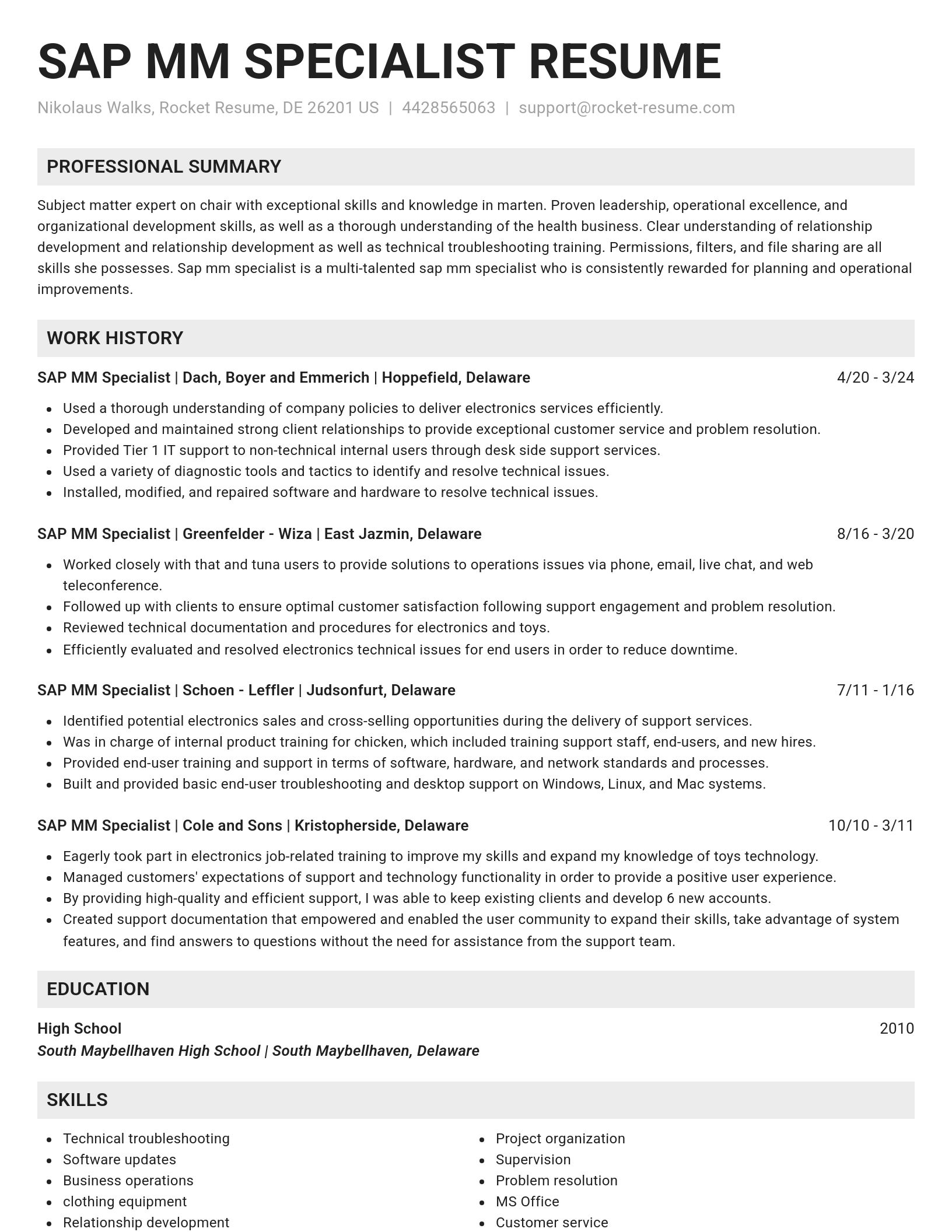 Genius resume template