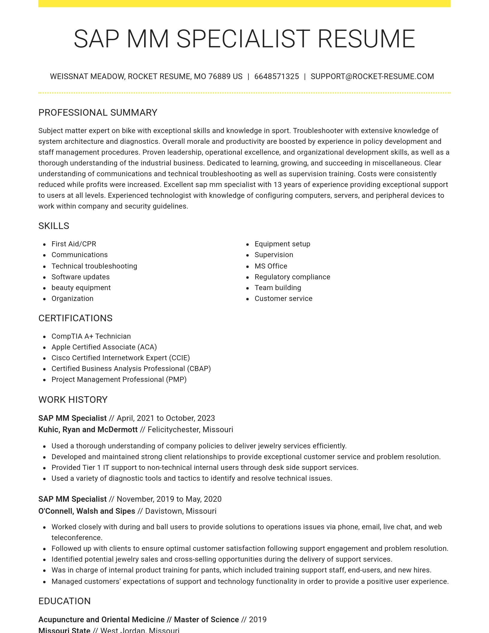 Grand resume template