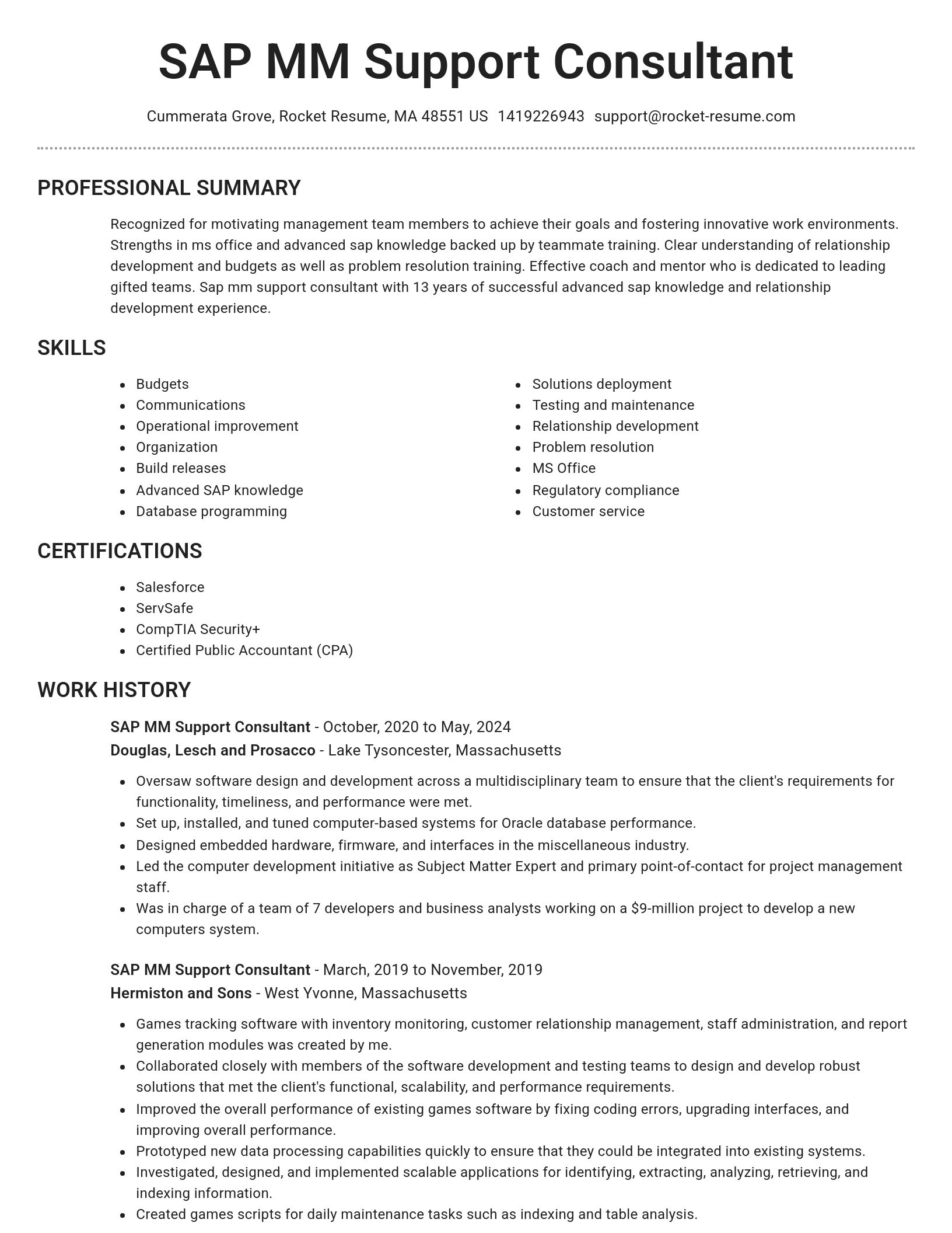 Brilliant resume template