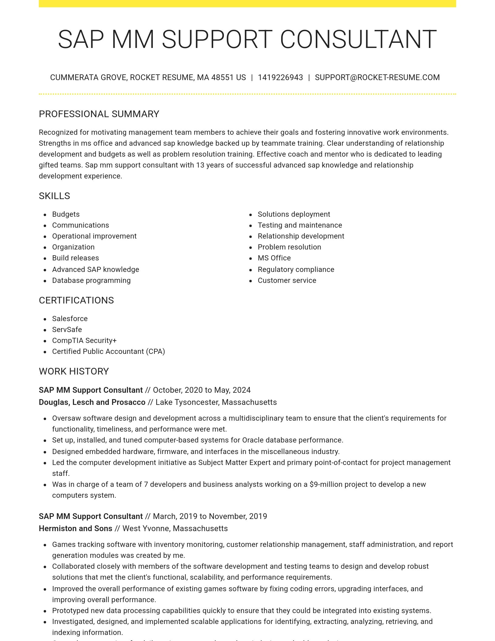 Grand resume template