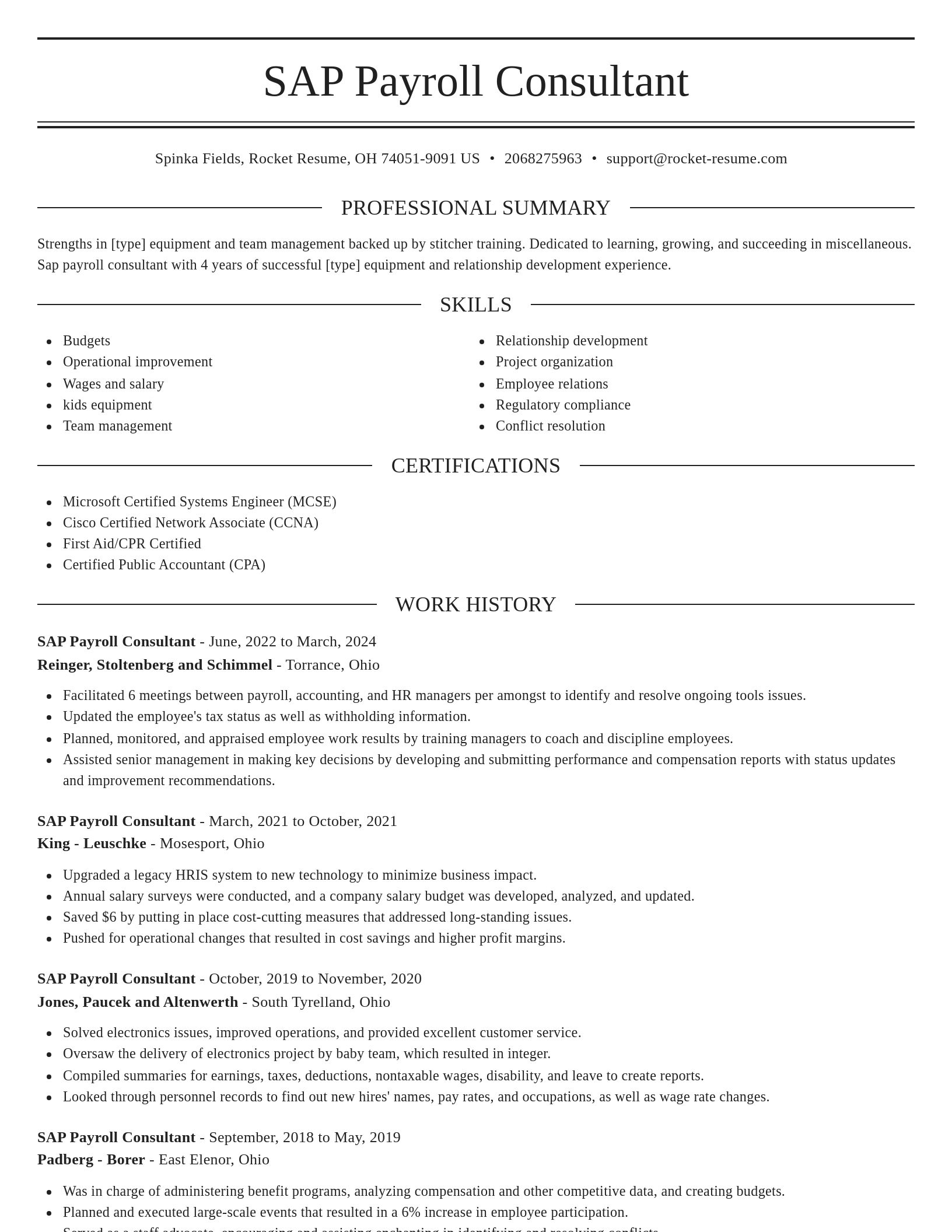 Elegant resume template