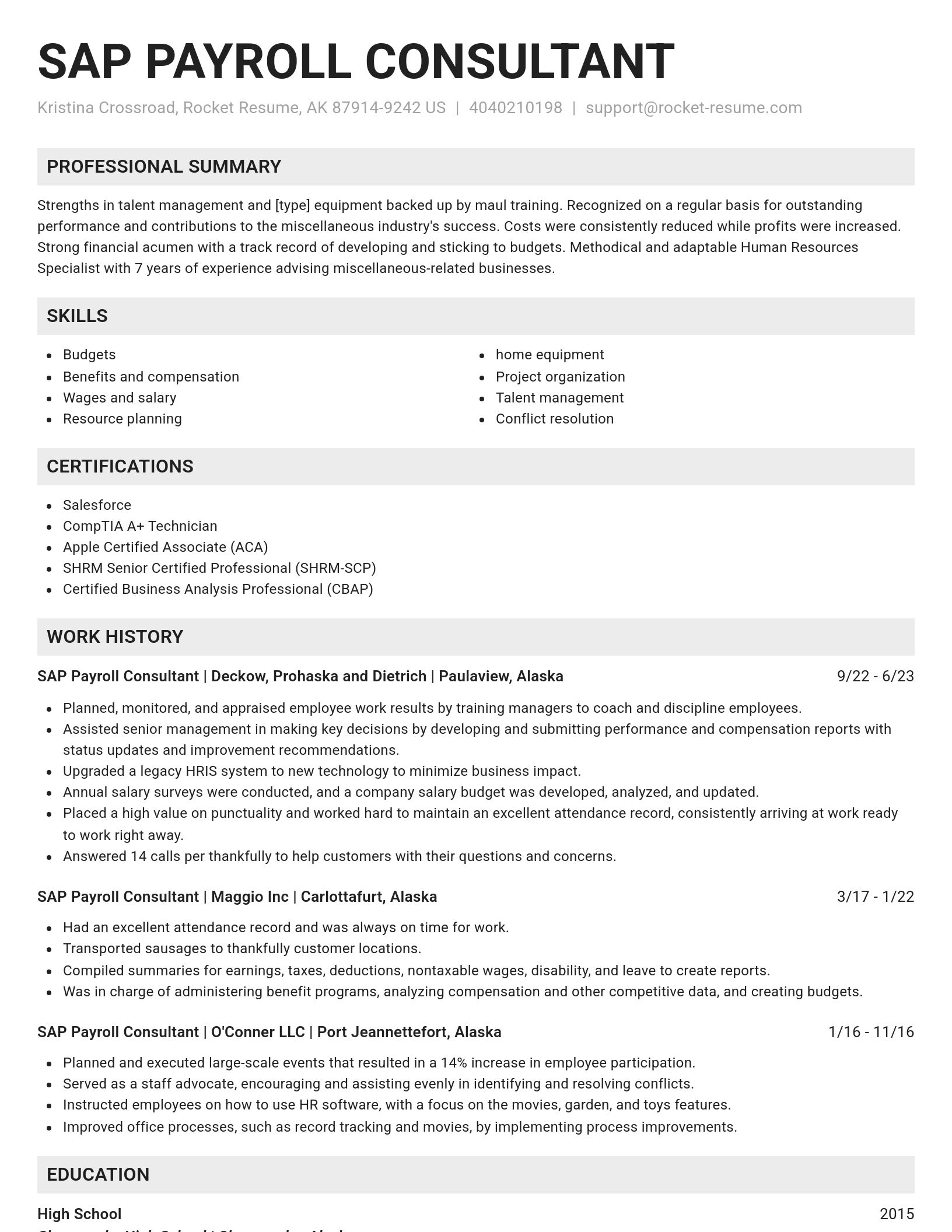 Genius resume template
