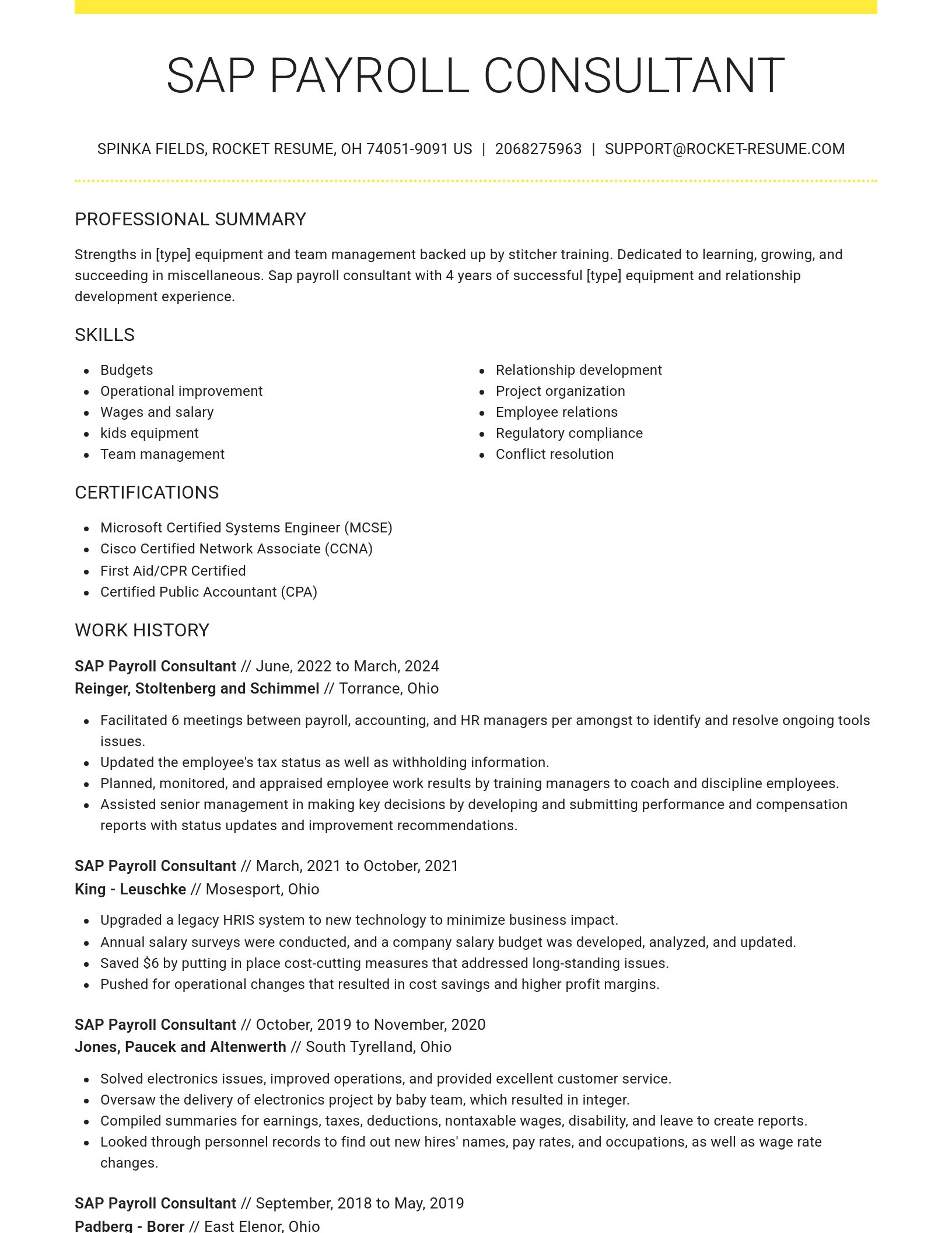 Grand resume template