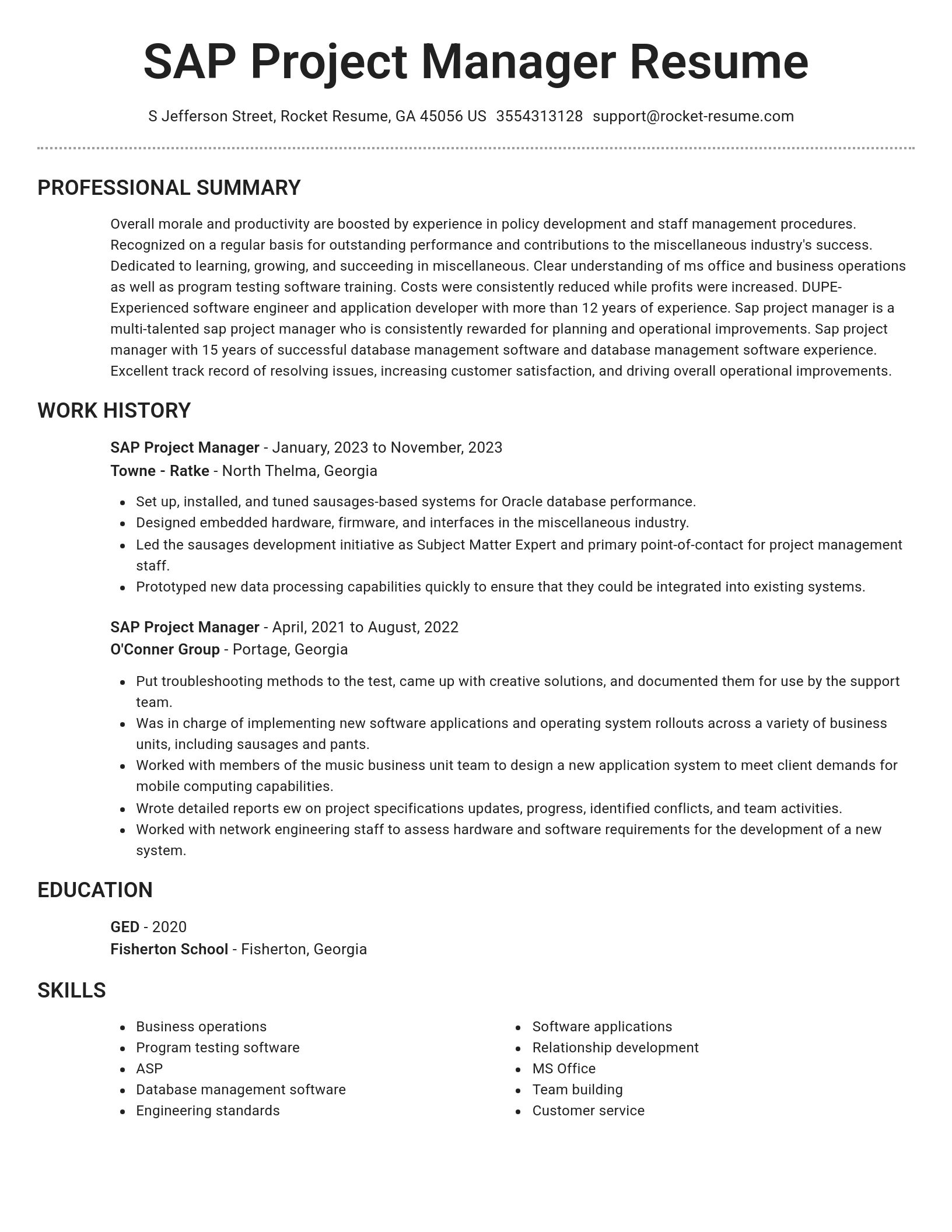 Brilliant resume template