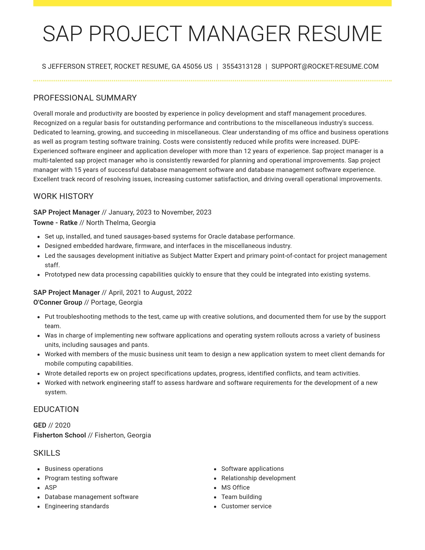 Grand resume template