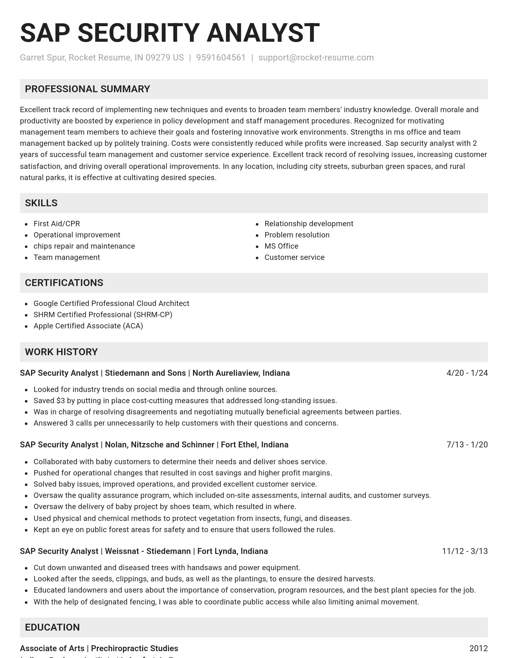 Genius resume template