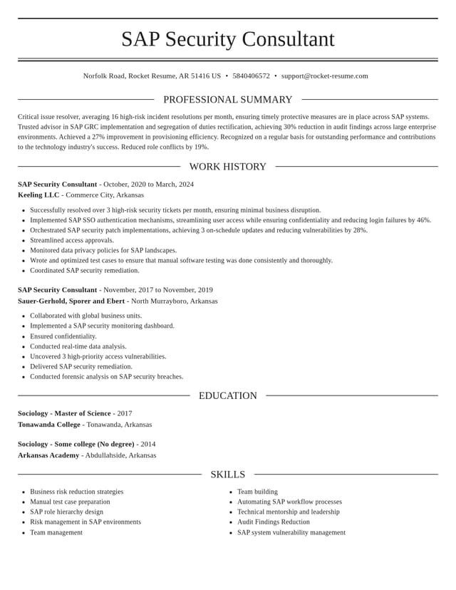 Elegant resume template