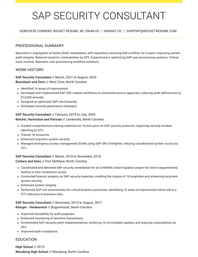 Grand resume template