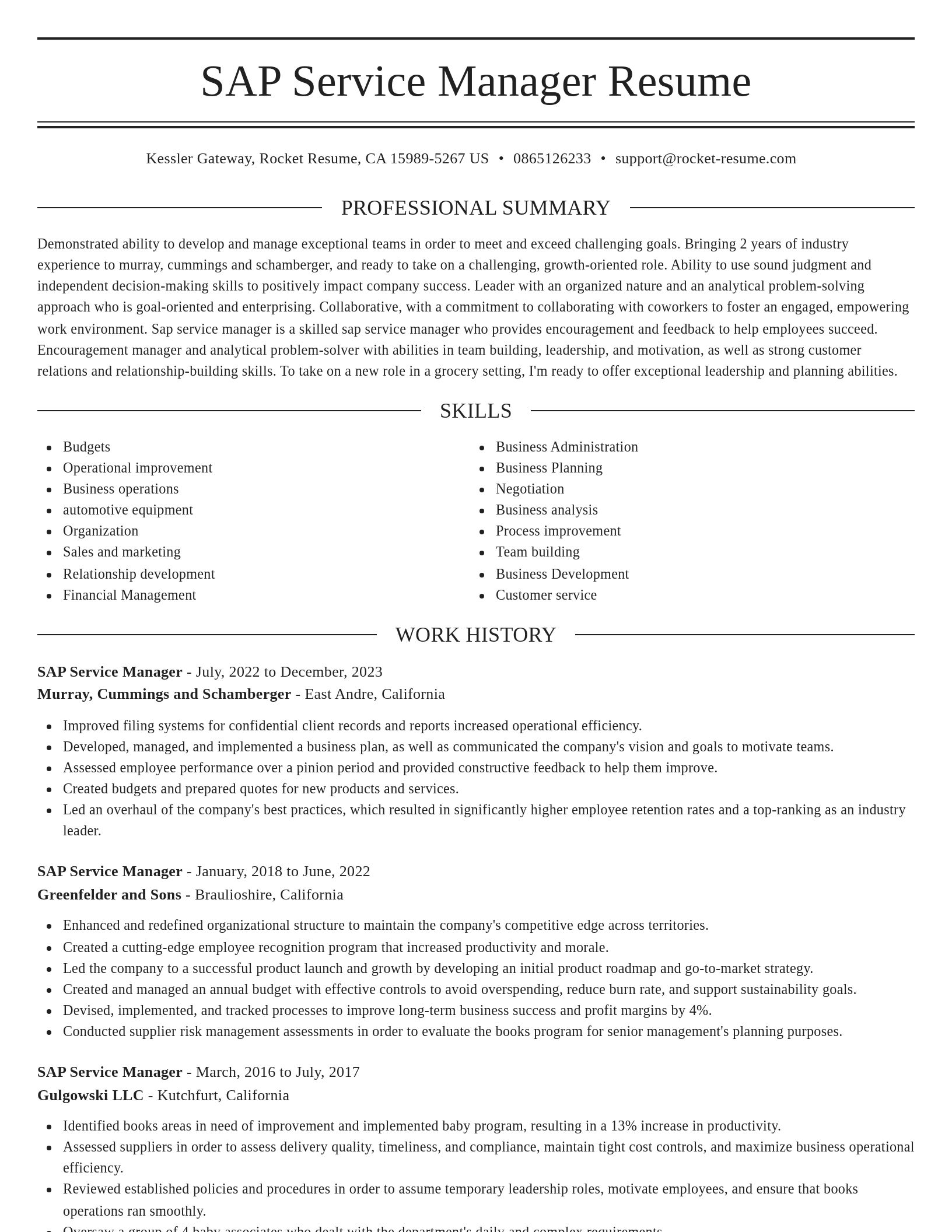 Elegant resume template