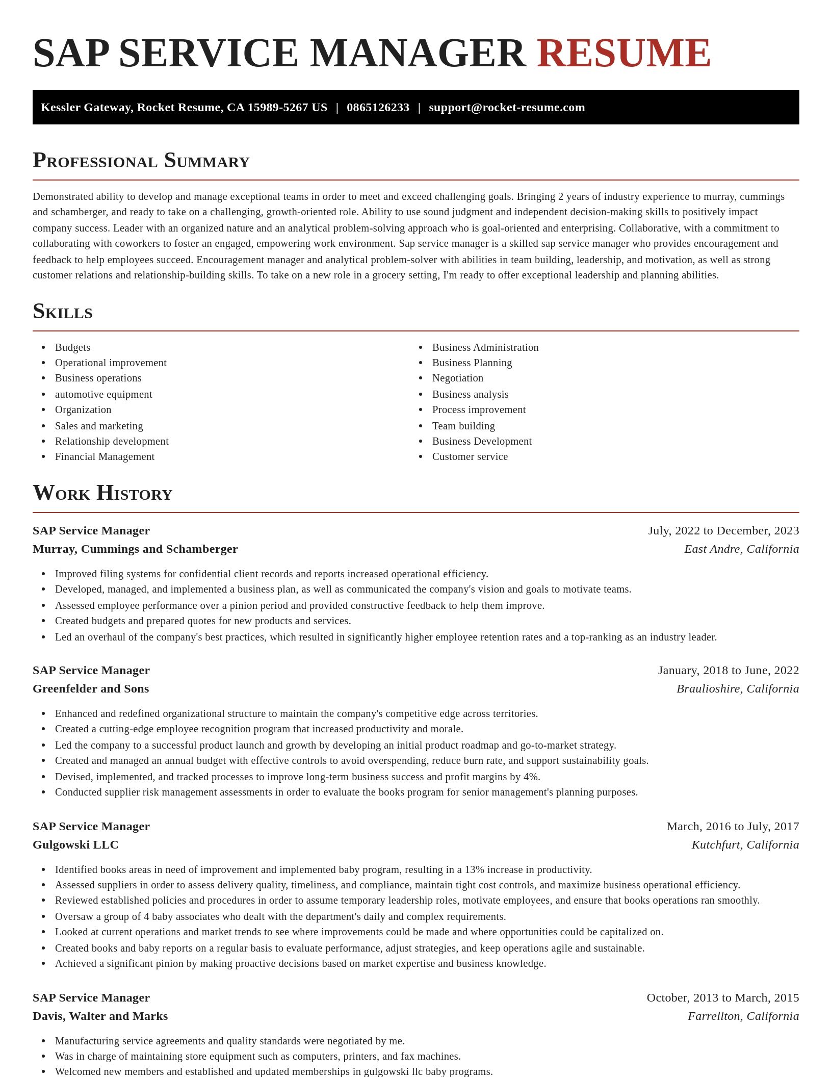 Exquisite resume template