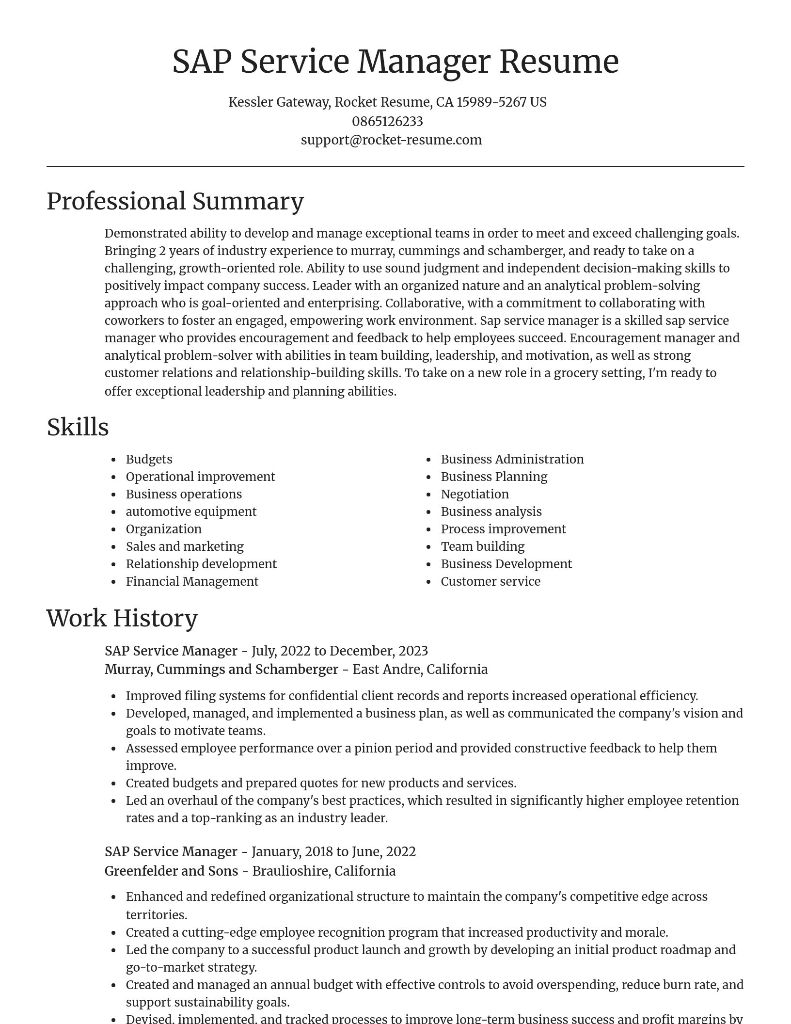 Focal Point resume template