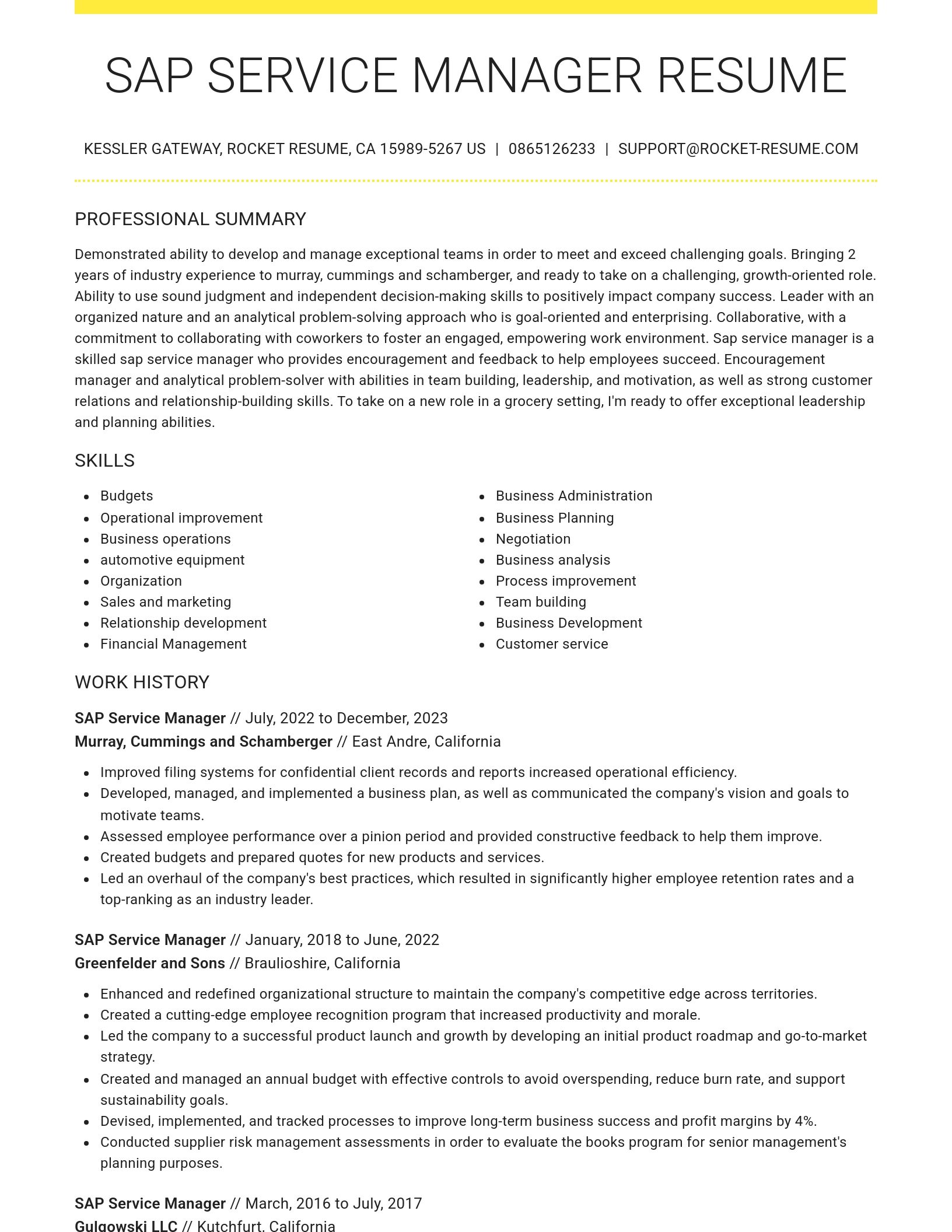 Grand resume template