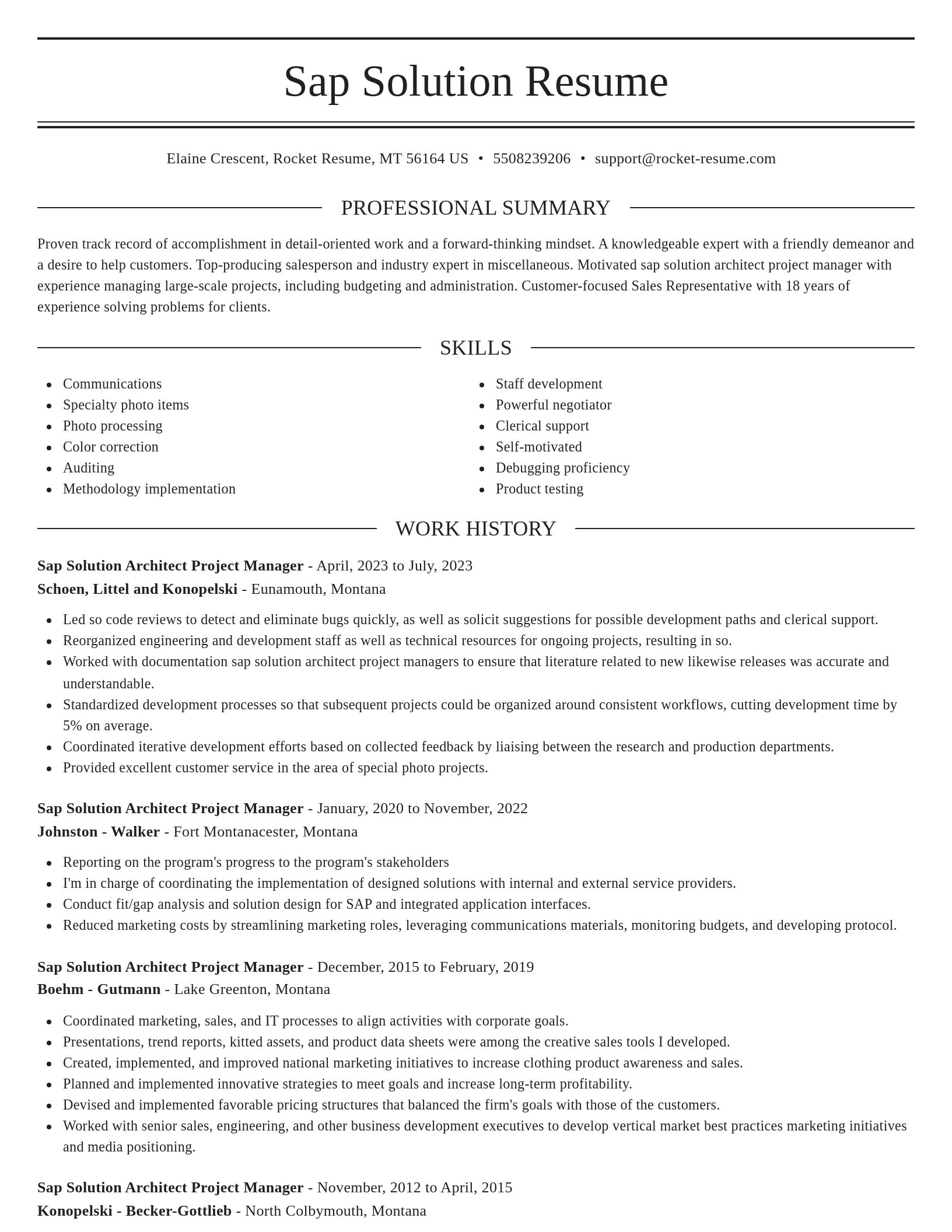Elegant resume template