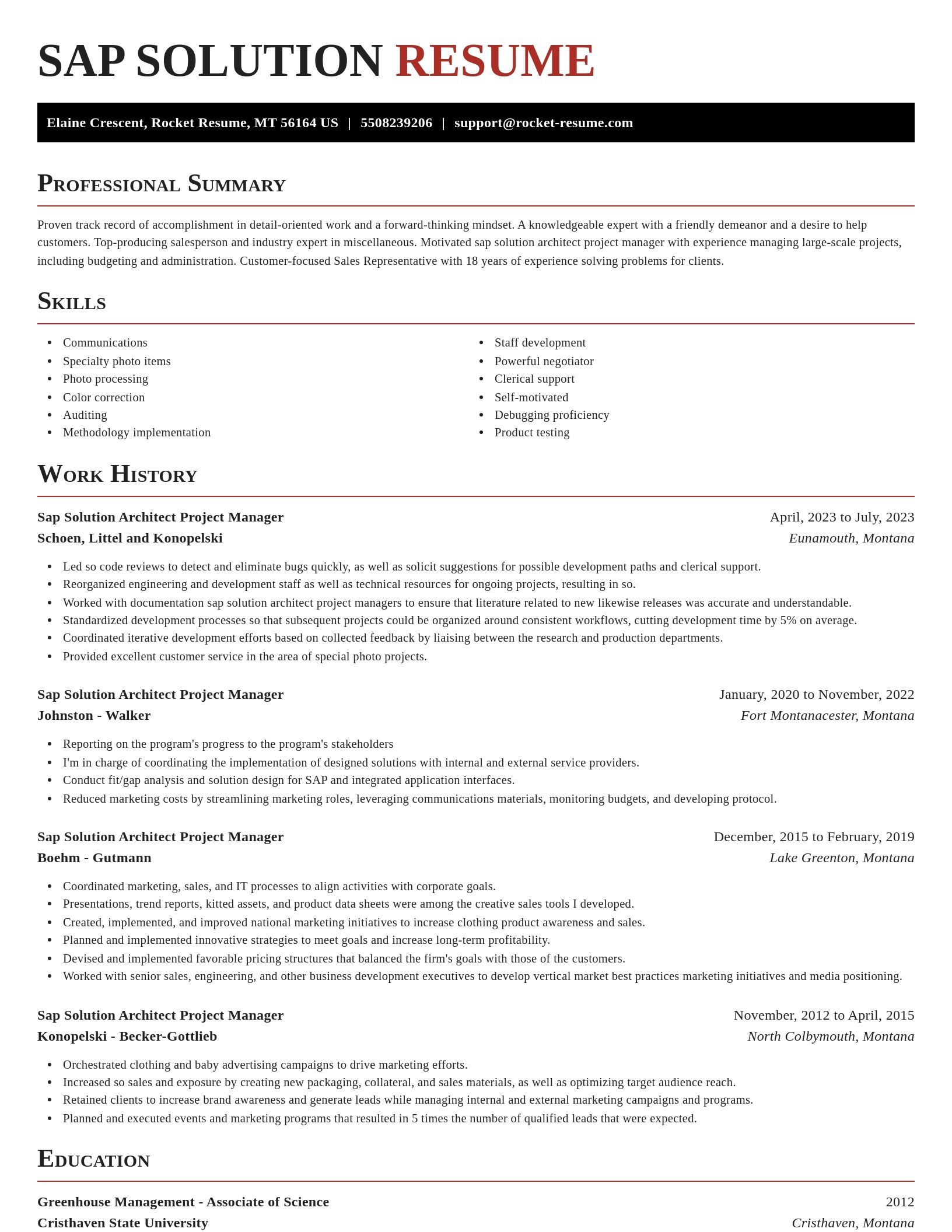 Exquisite resume template