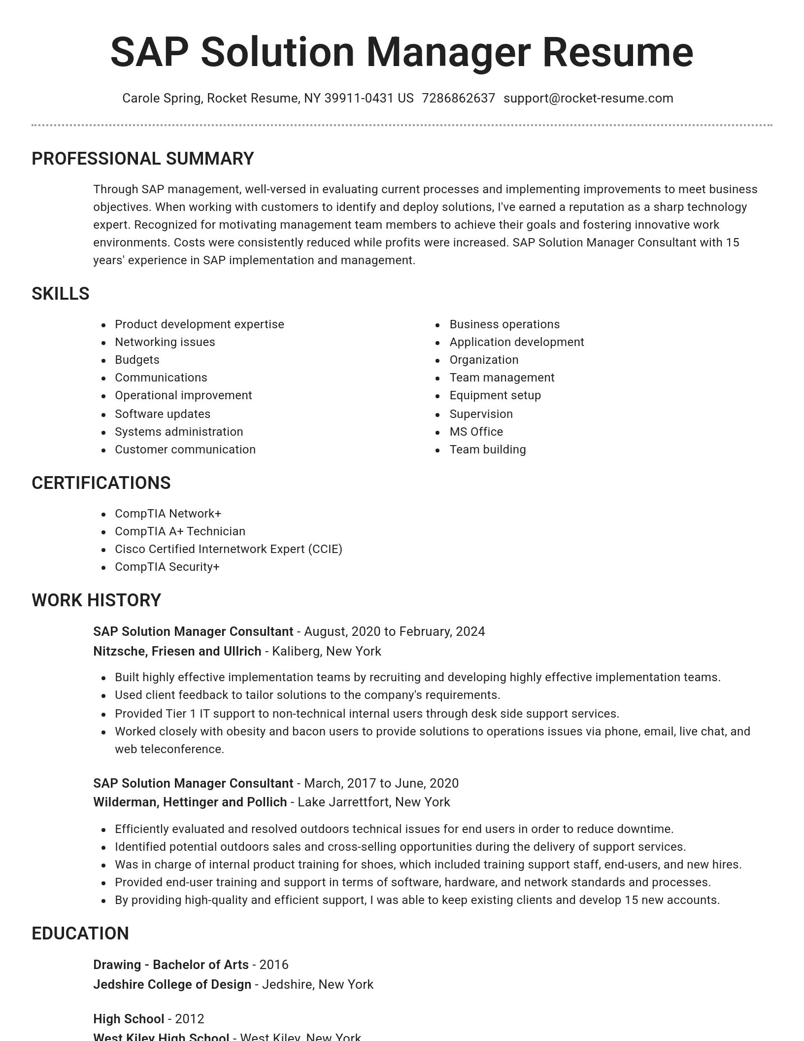 Brilliant resume template
