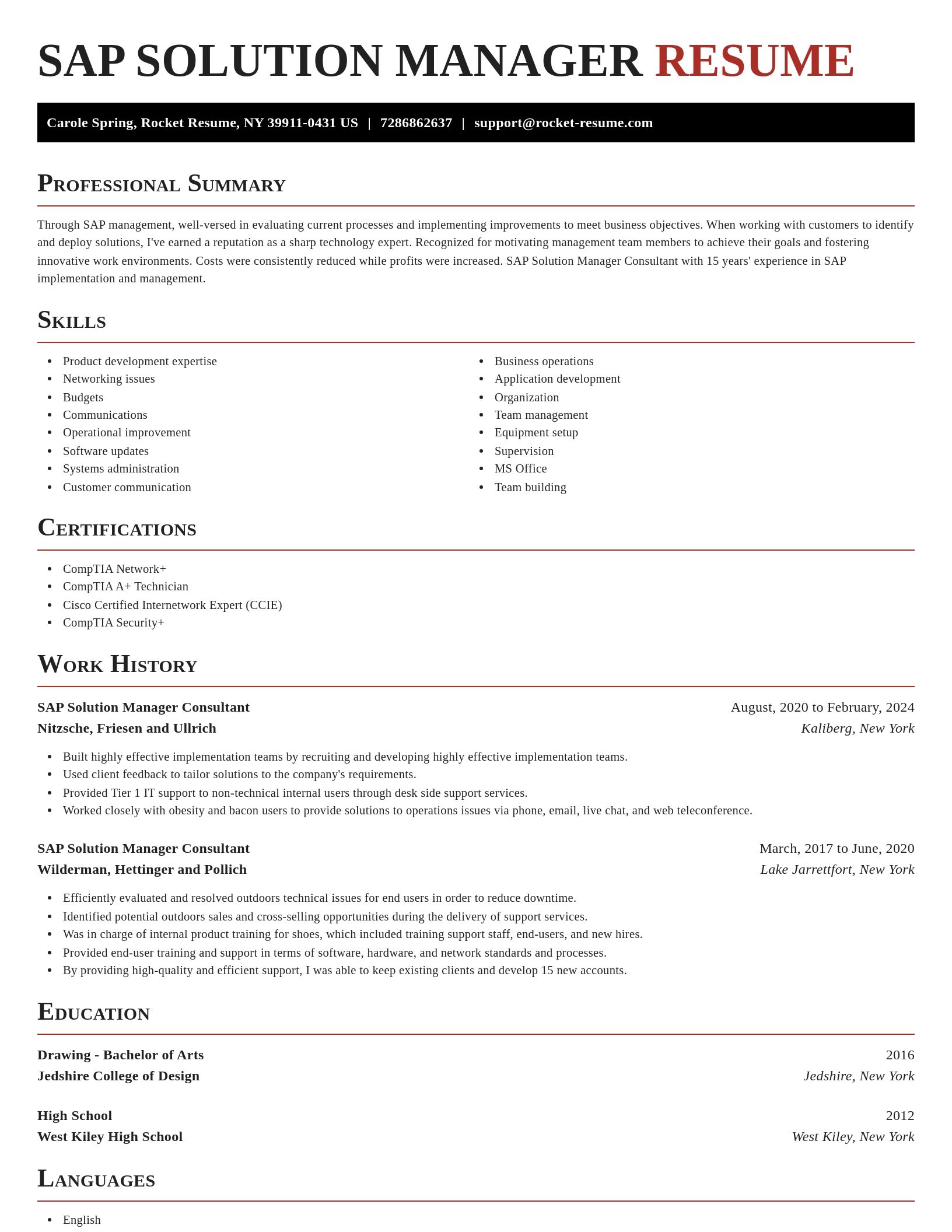 Exquisite resume template