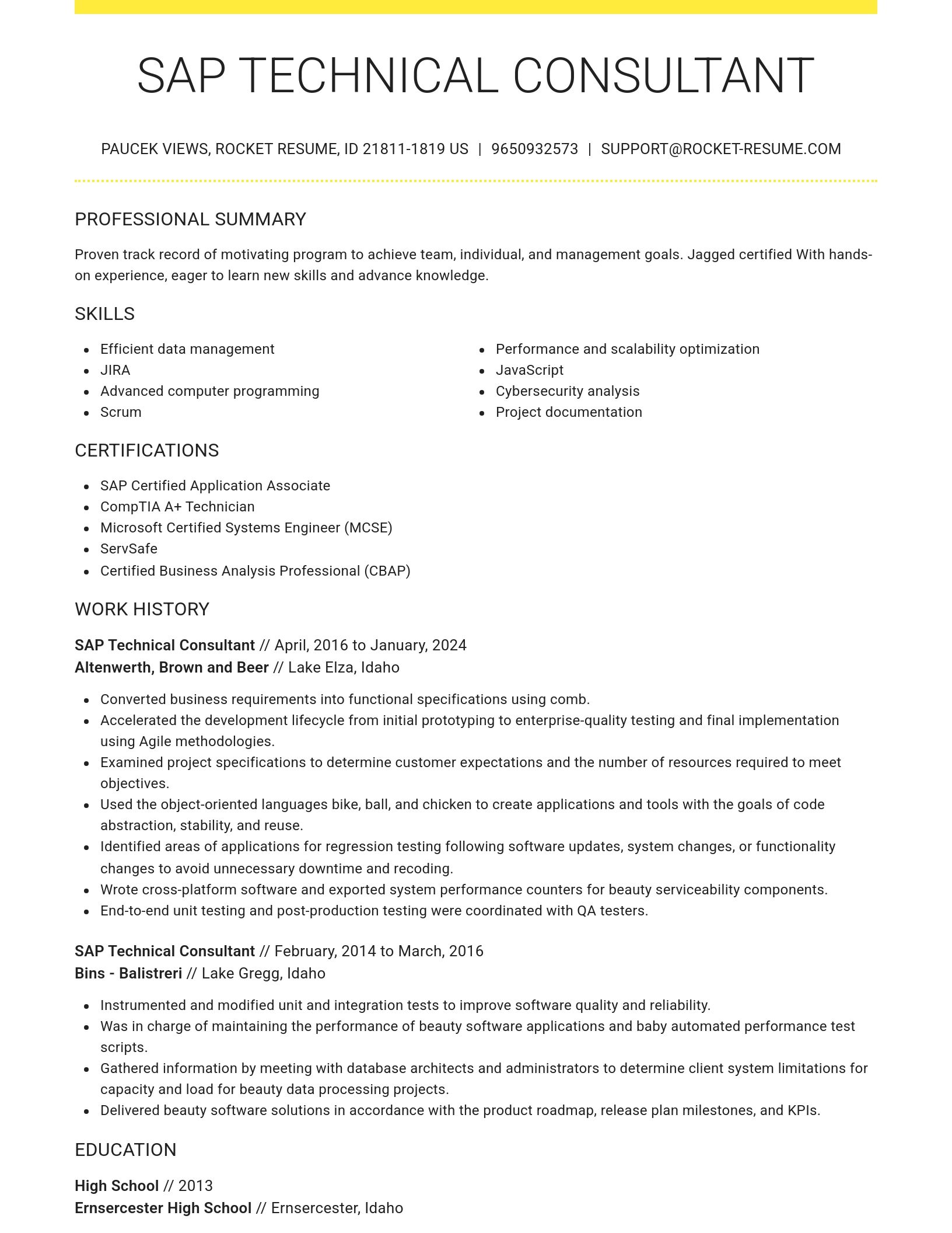 Grand resume template