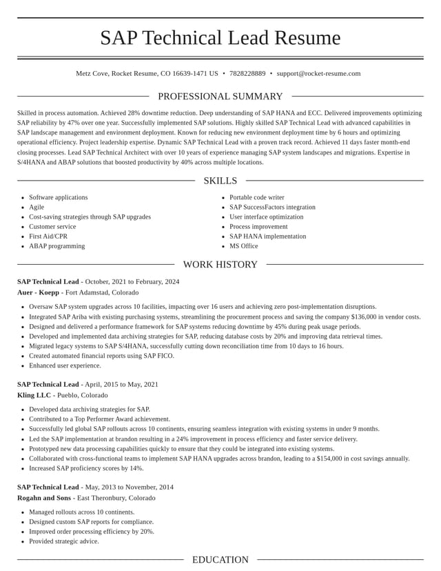 Elegant resume template