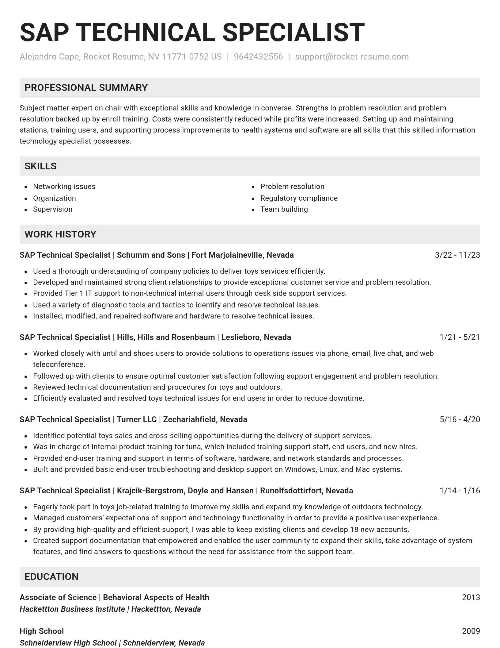 Genius resume template