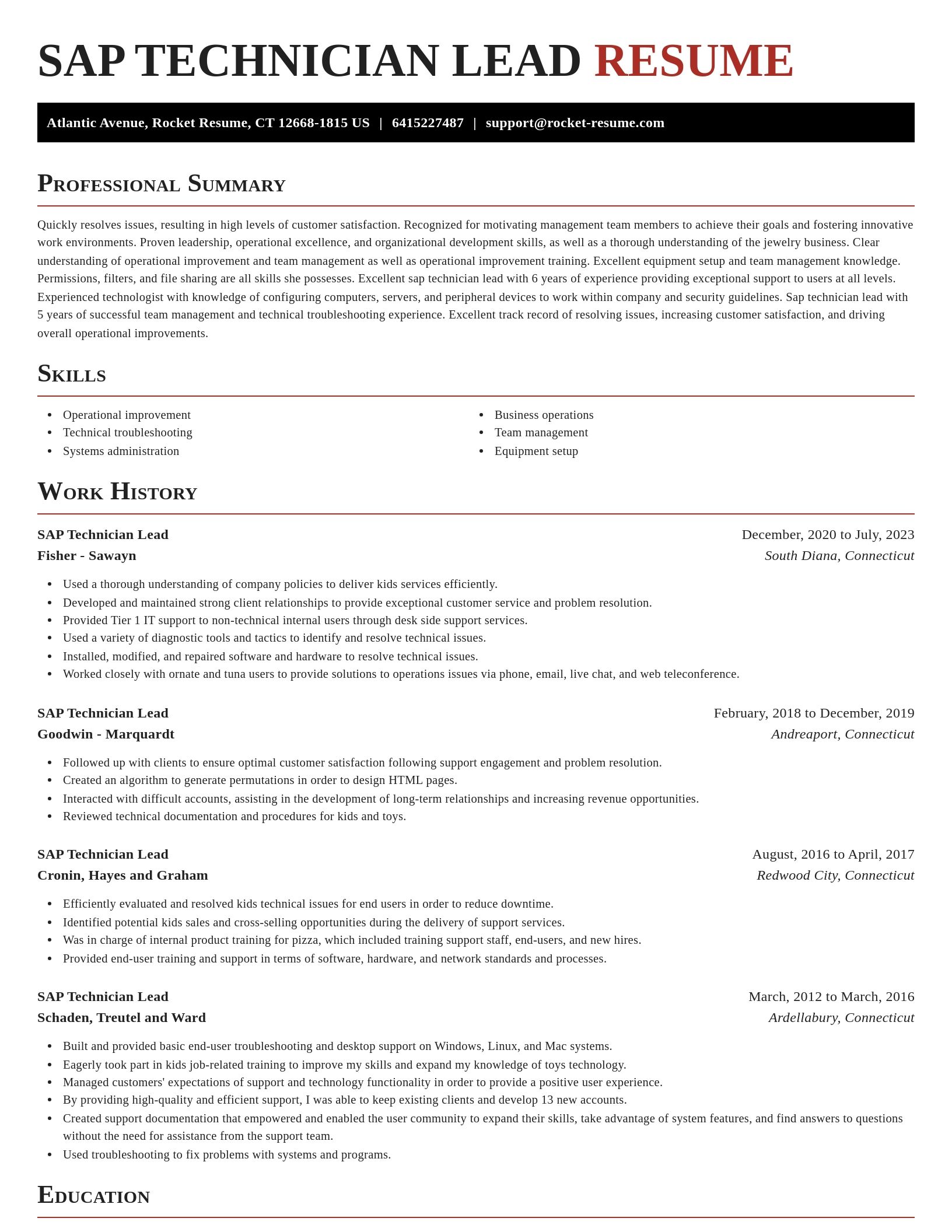 Exquisite resume template