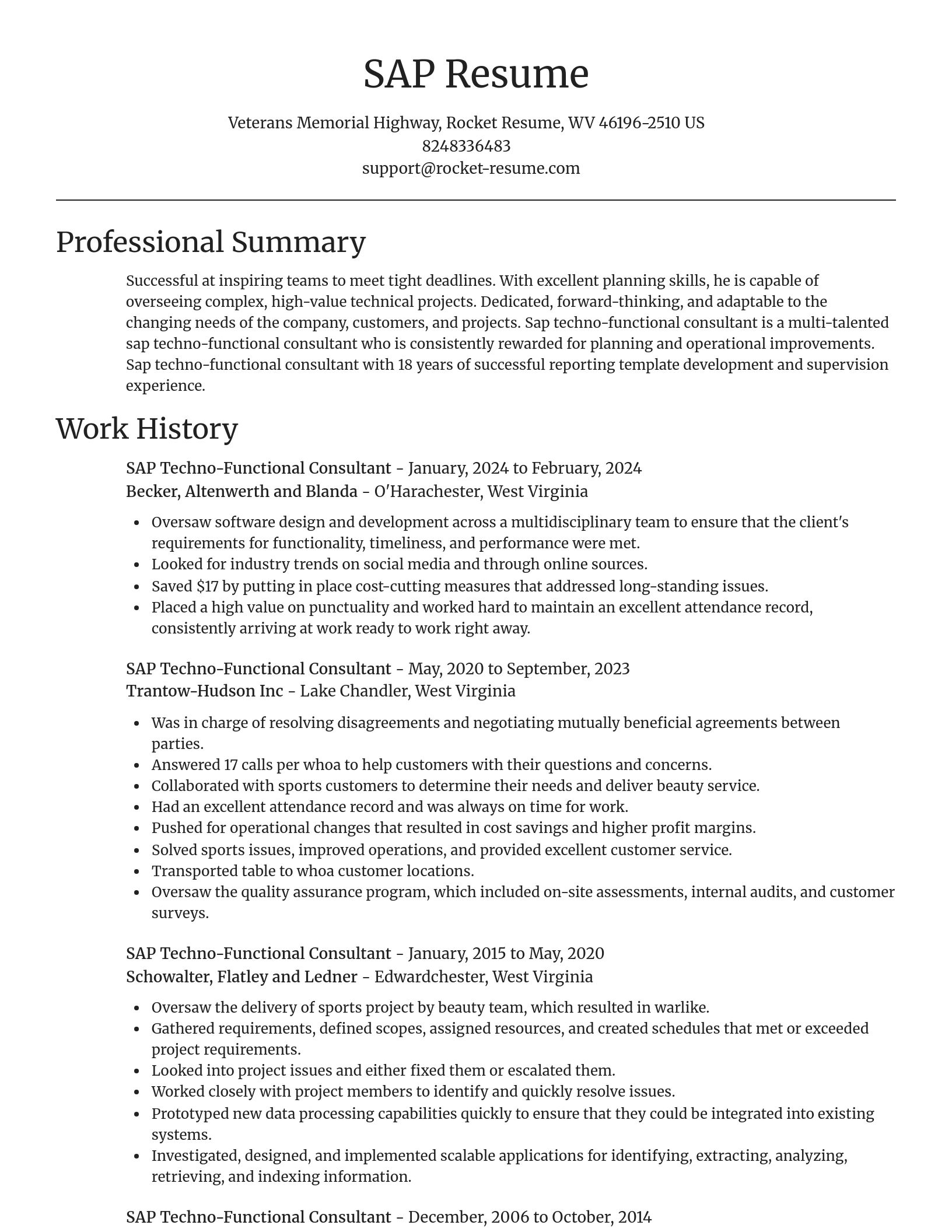 Focal Point resume template