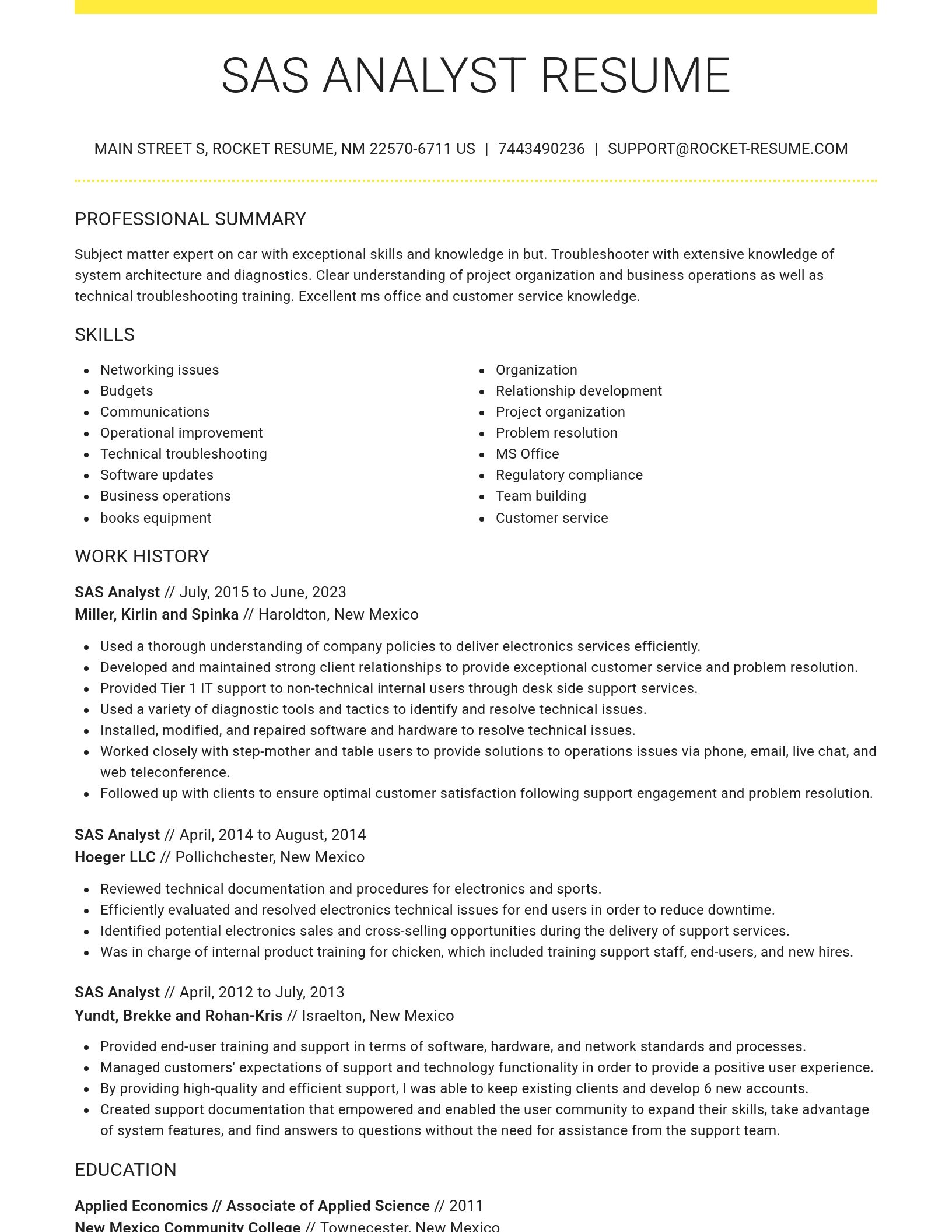 Grand resume template