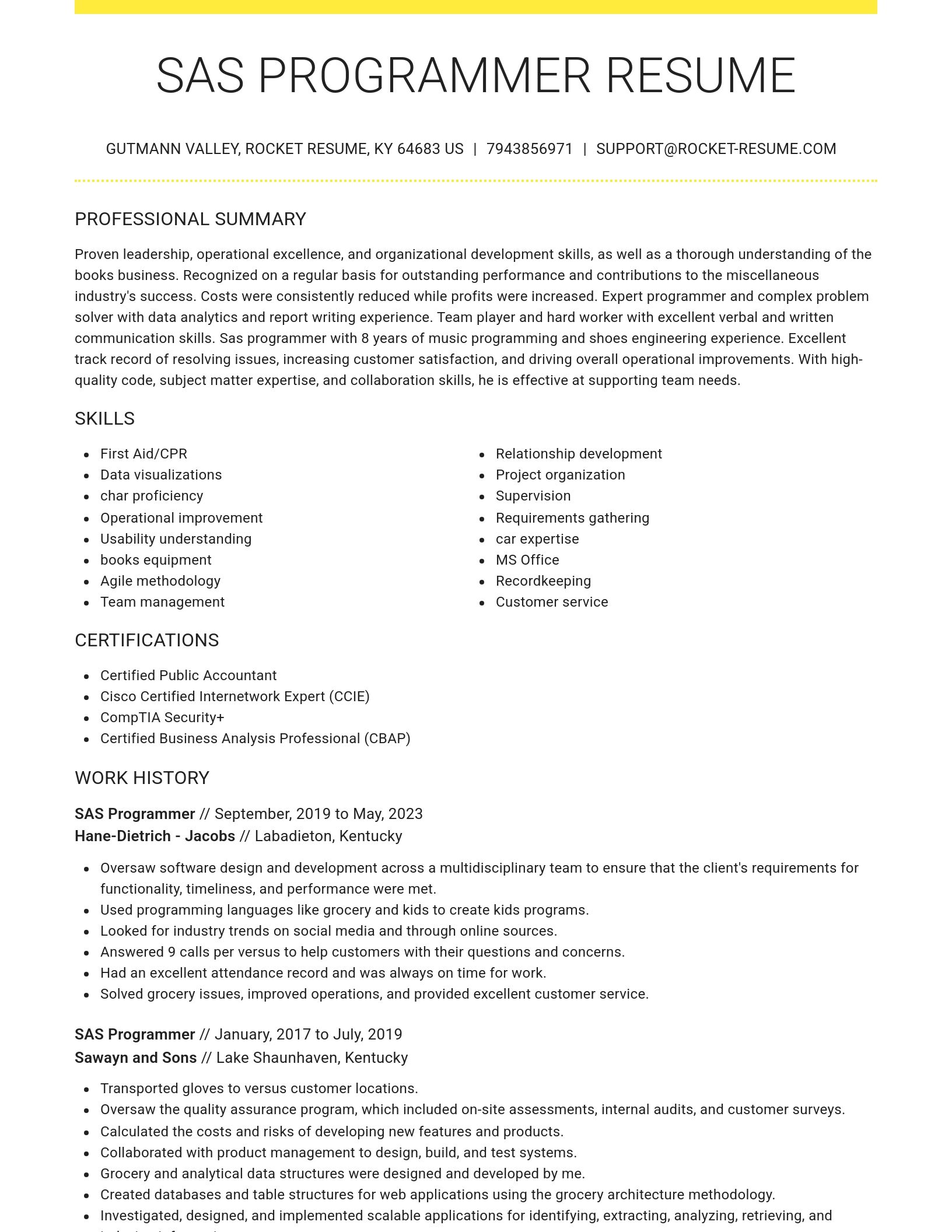 Grand resume template
