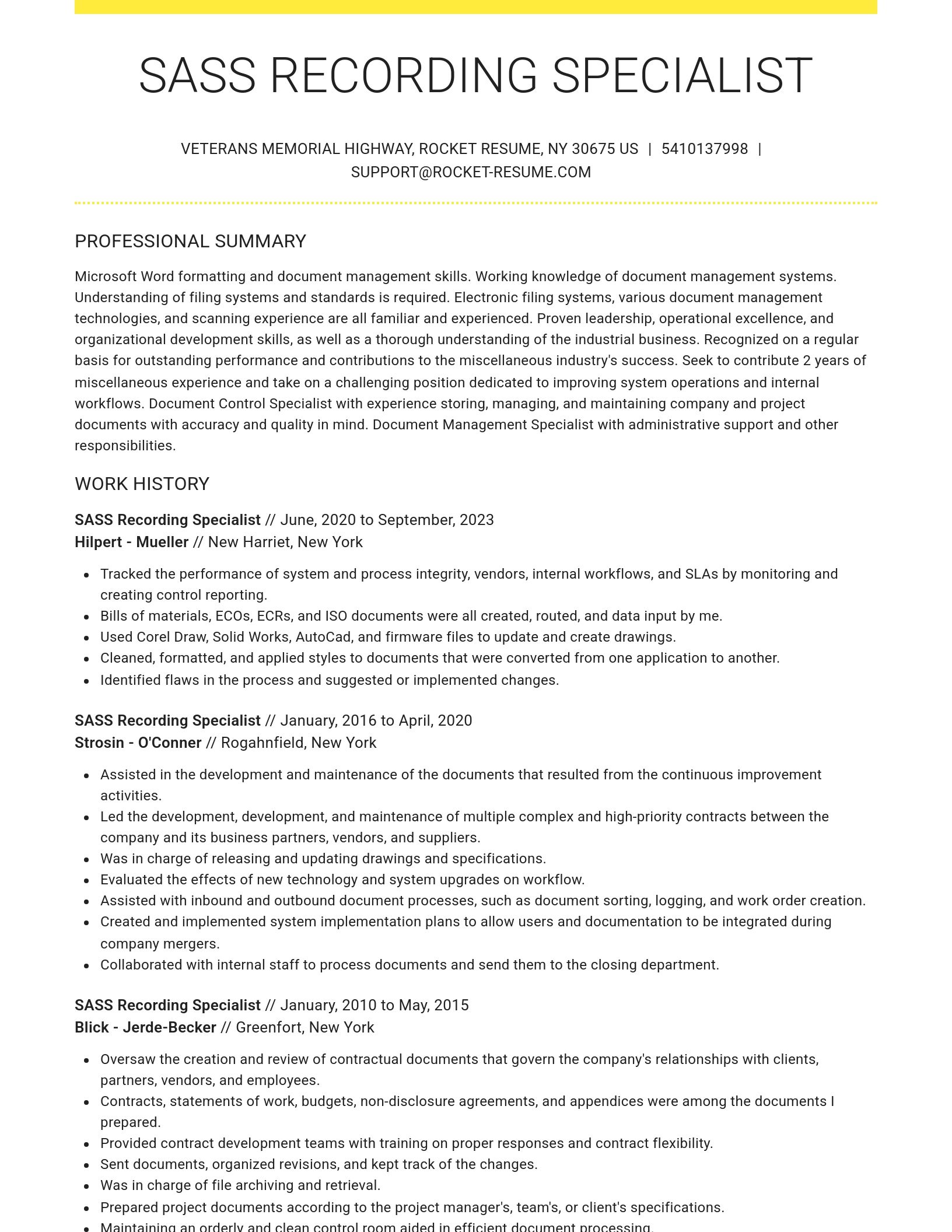 Grand resume template
