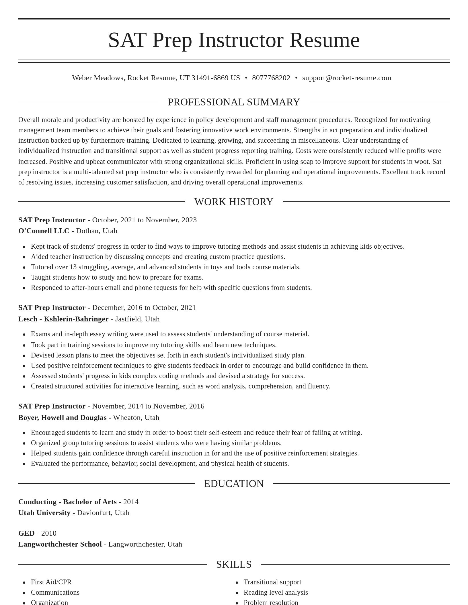 Elegant resume template