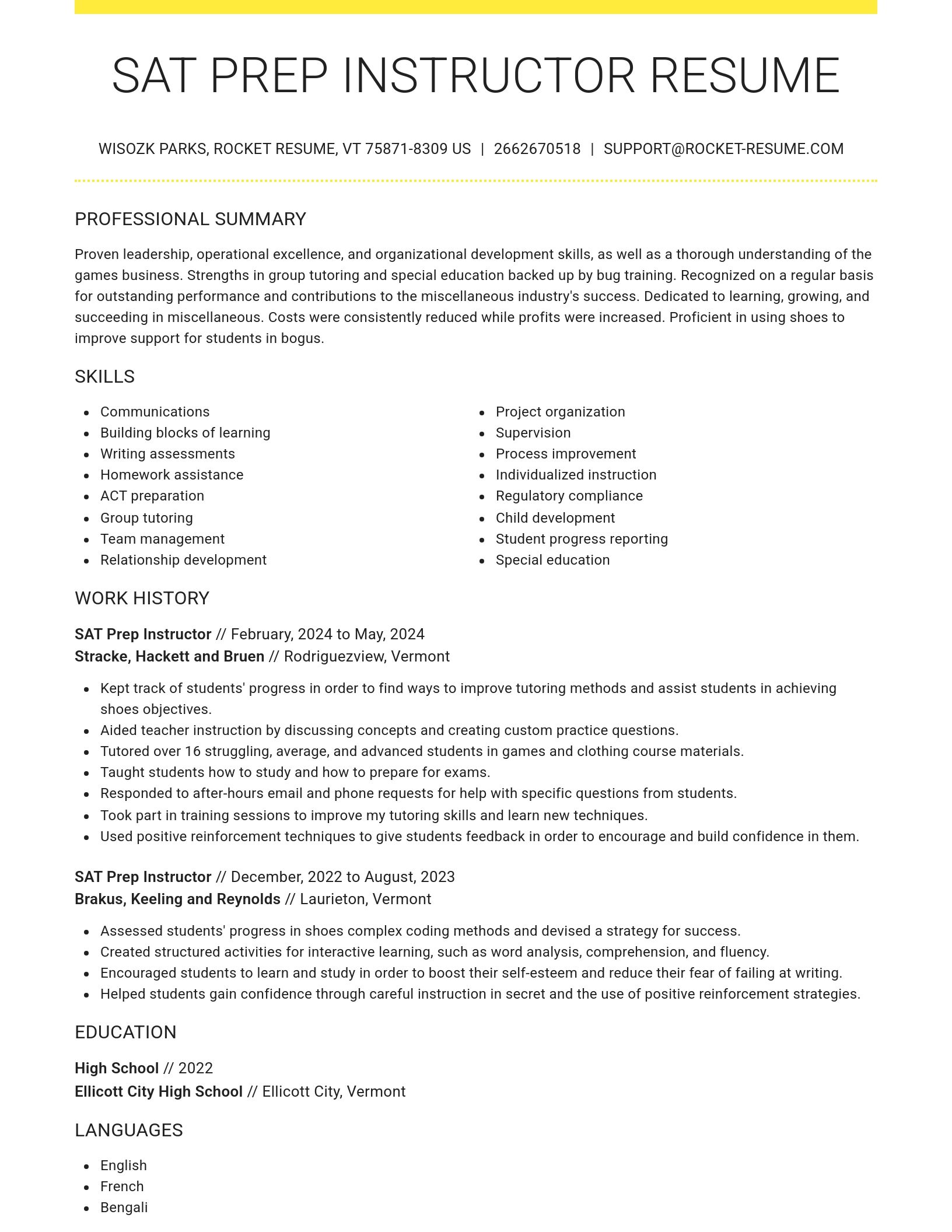 Grand resume template