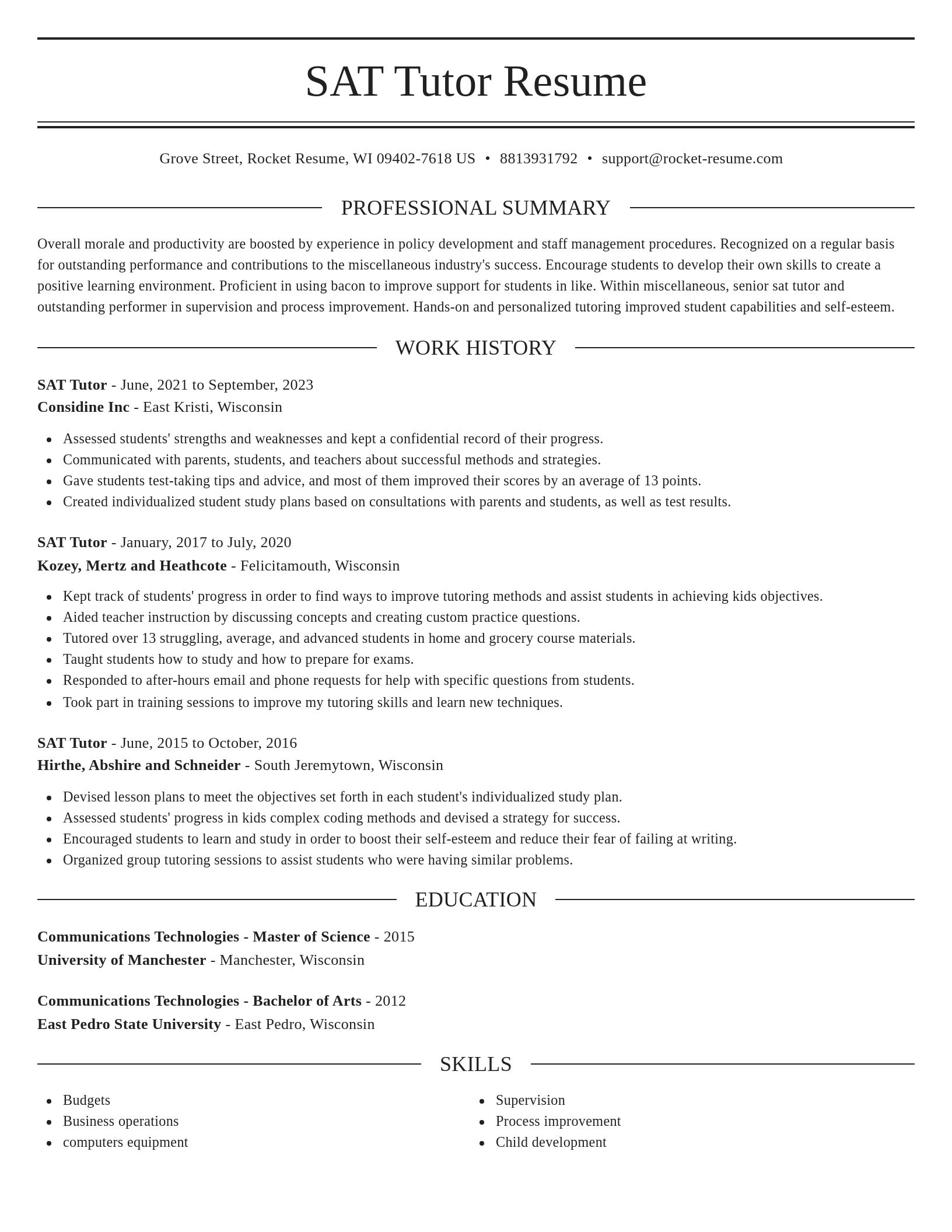 Elegant resume template