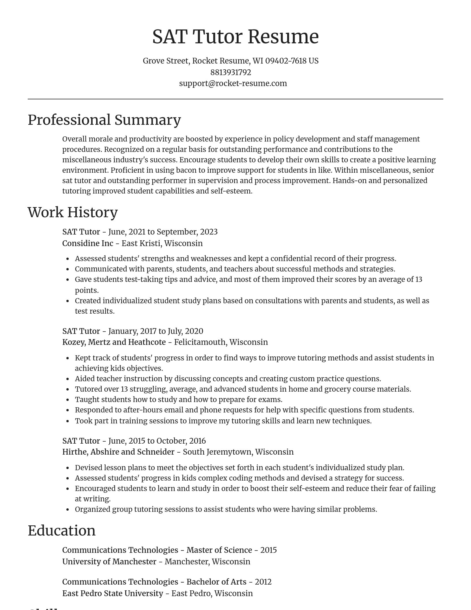 Focal Point resume template