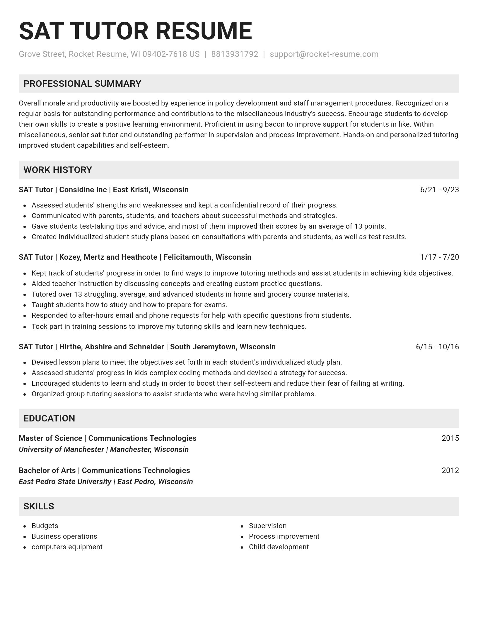 Genius resume template